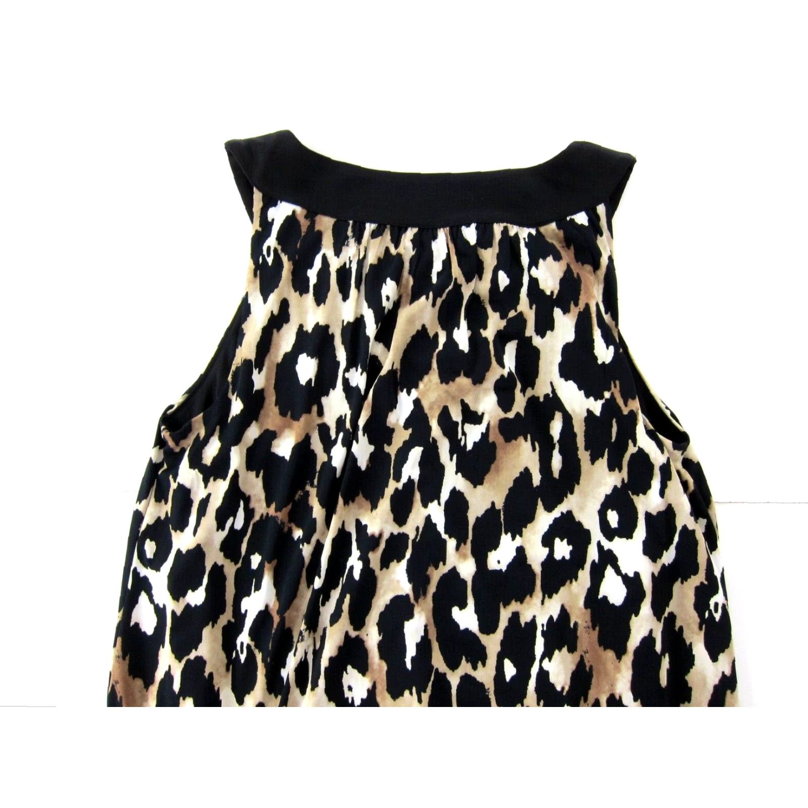 Vintage VINTAGE Style & Co. Black Brown Leopard Cheetah Stretch Beaded Tank Tunic Dress Medium Size M / US 6-8 / IT 42-44 - 5 Thumbnail