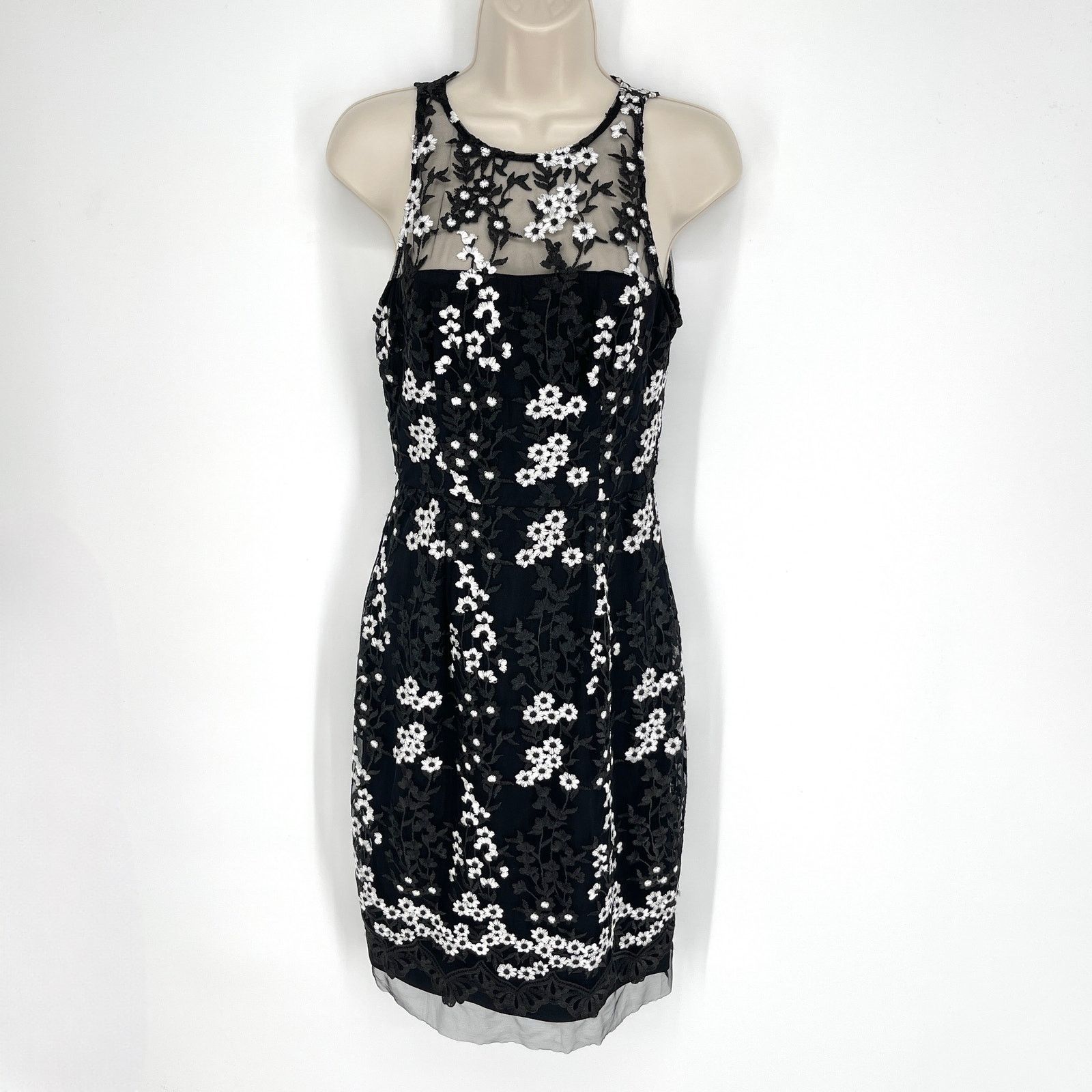 Betsey Johnson Betsey Johnson Embroidered Mesh Illusion Dress Sz 0 Black |  Grailed