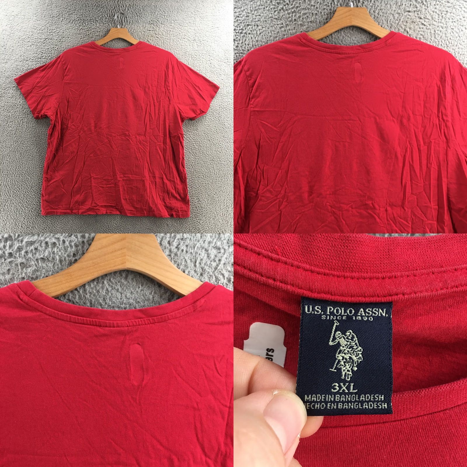 U.S. Polo Assn. U.S. Polo Assn. T-Shirts Mens 3XL Red Cotton Pullover Short Sleeve Crew Neck Size US XXL / EU 58 / 5 - 8 Thumbnail