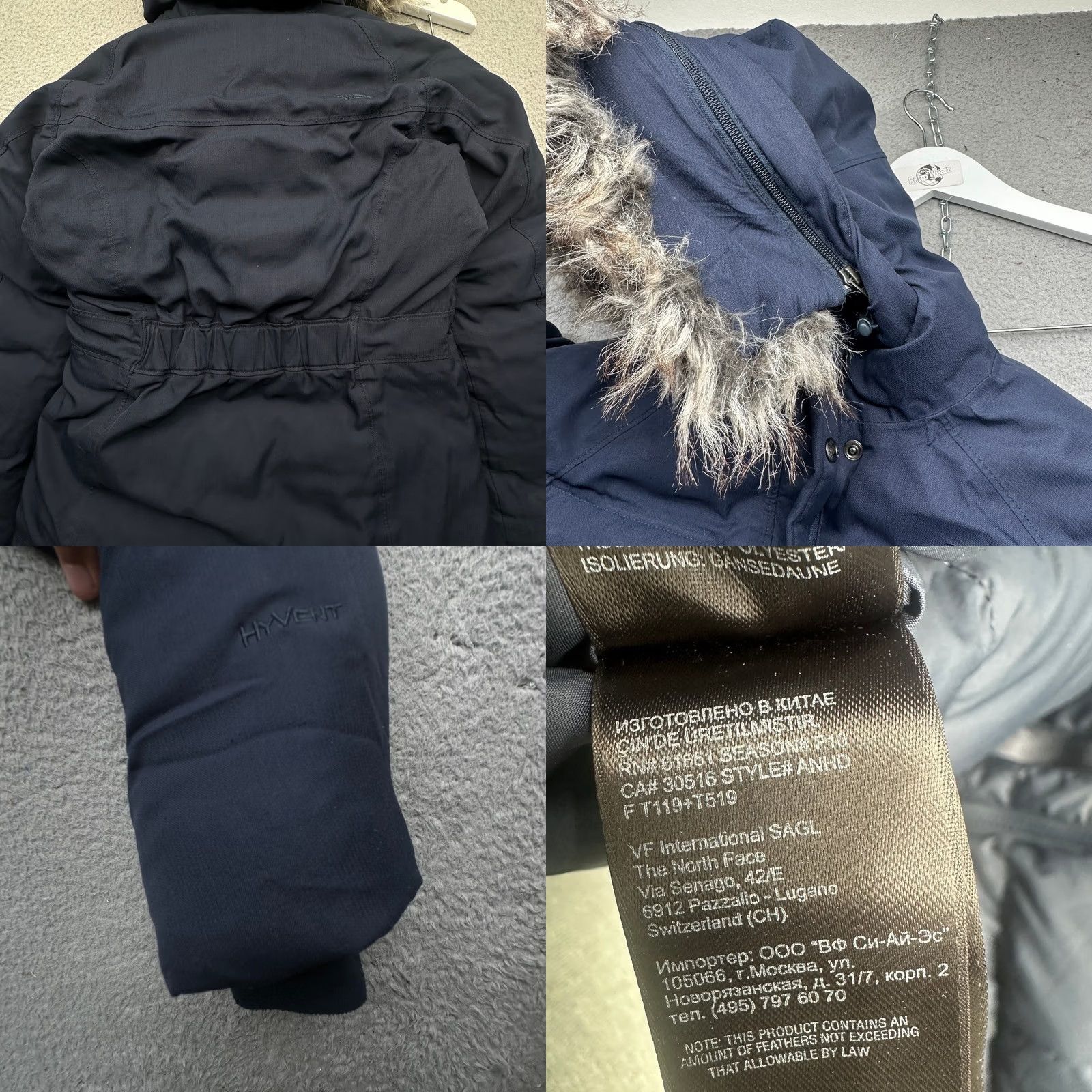 The North Face The North Face HyVent Goose Down Parka Puffer Jacket Womens XS Navy Fur Hood ANHD Size XS / US 0-2 / IT 36-38 - 8 Thumbnail