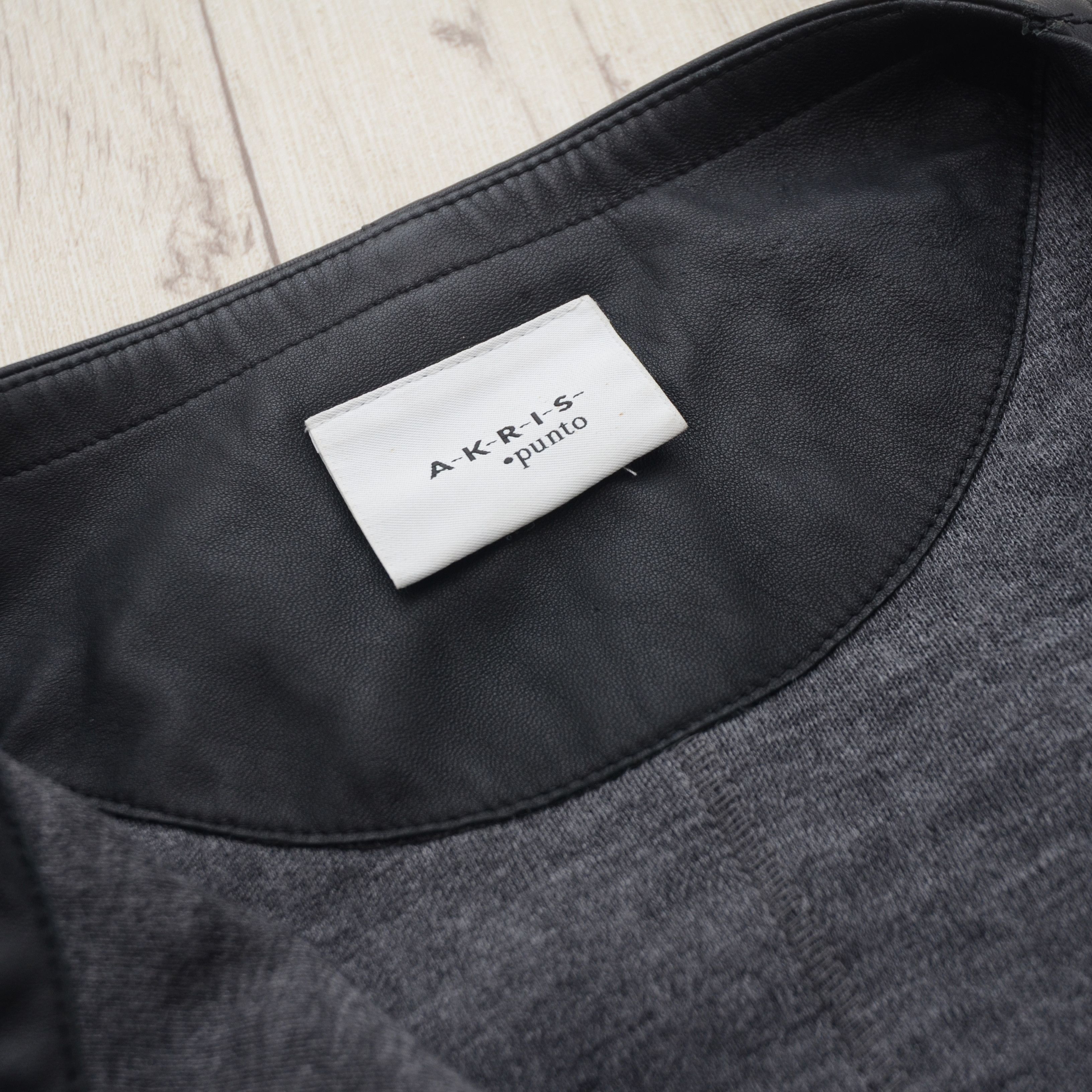 Akris AKRIS Punto Black Leather Jacket 100% Lamb Nappa Wool Lining Size S / US 4 / IT 40 - 11 Thumbnail