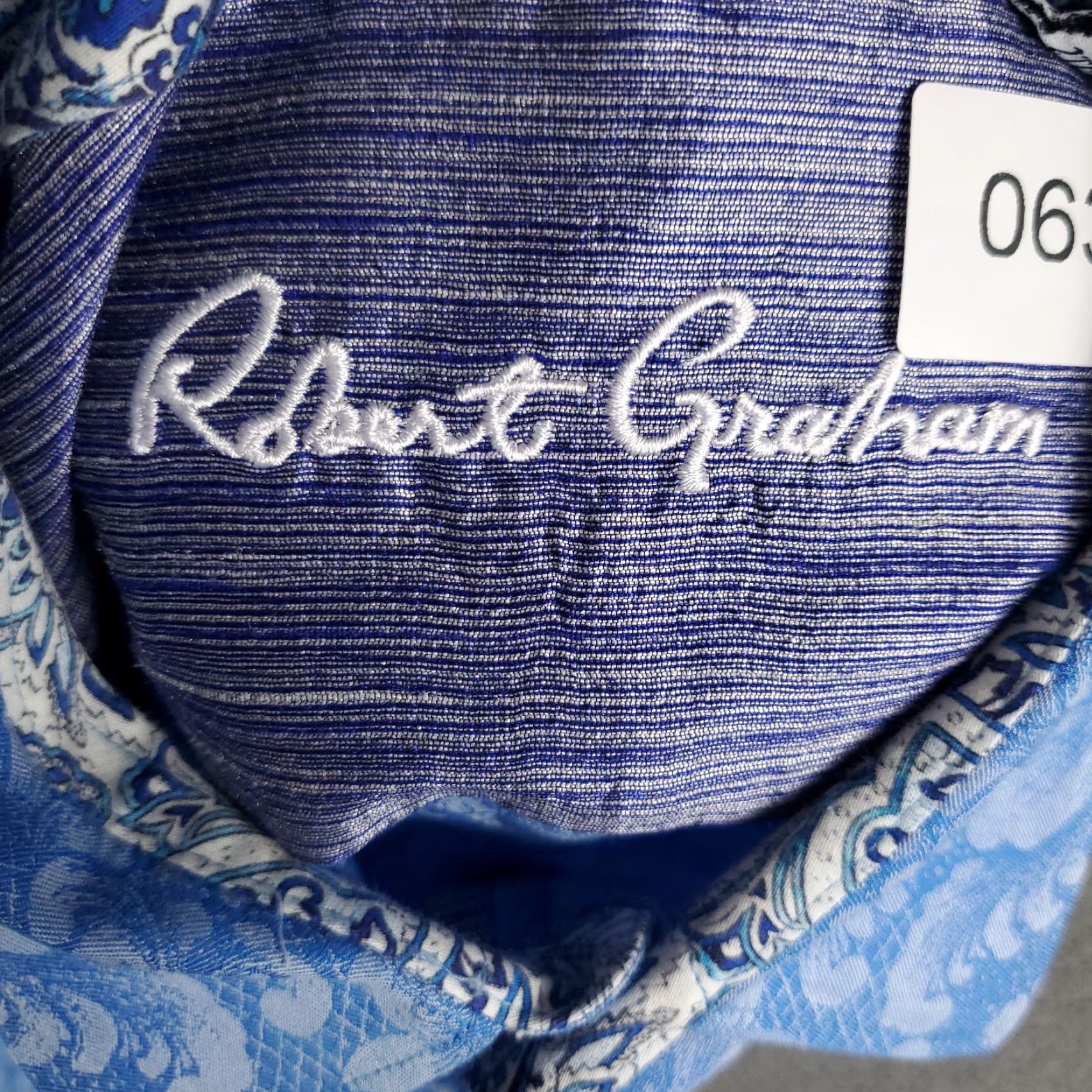 Robert Graham Robert Graham Shirt Mens 2XL Blue Floral Classic Fit Button Up Short Sleeve Size US XXL / EU 58 / 5 - 6 Thumbnail