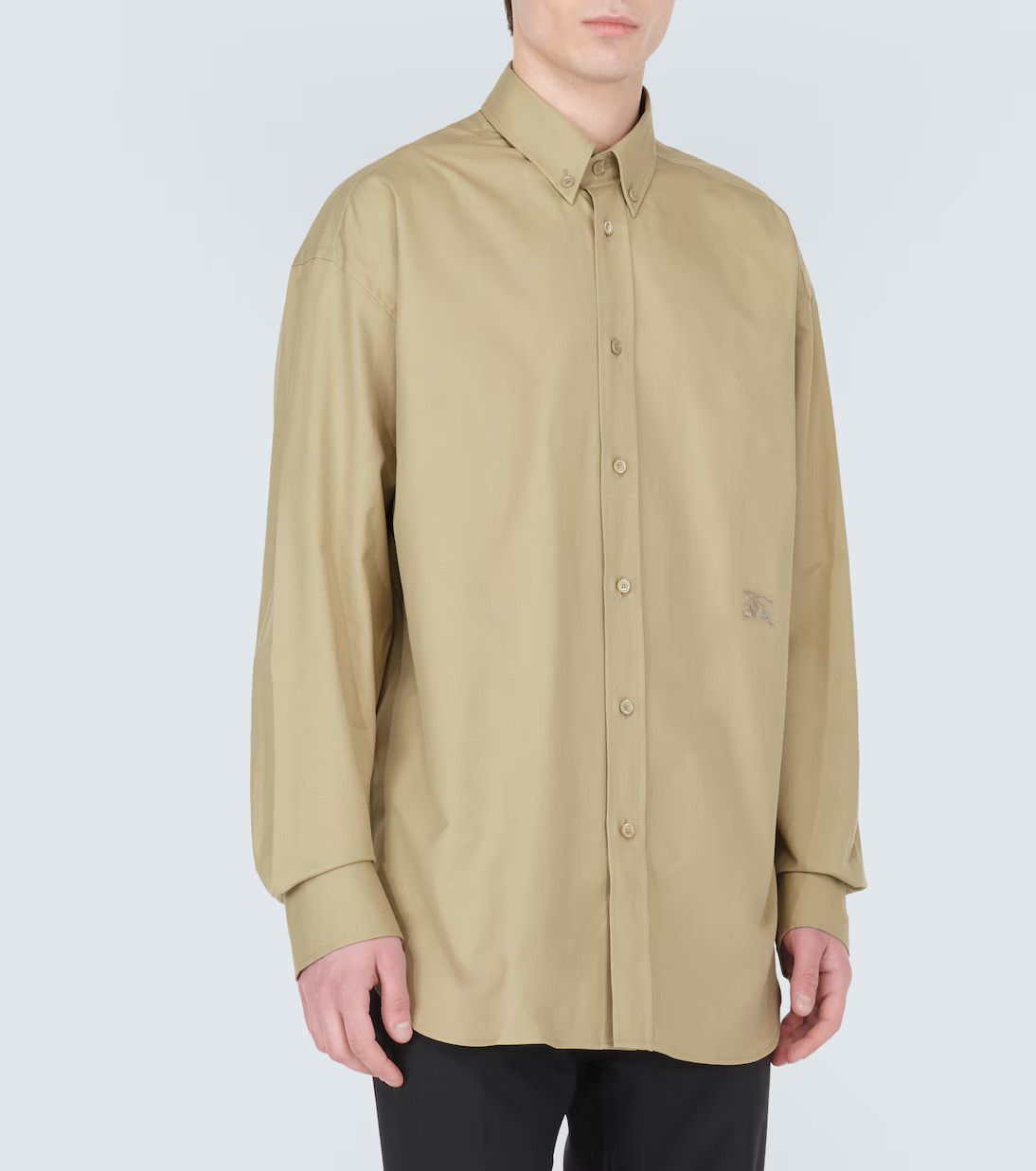 Burberry o1y0426 Solid Color Shirt in Beige Size US S / EU 44-46 / 1 - 2 Thumbnail