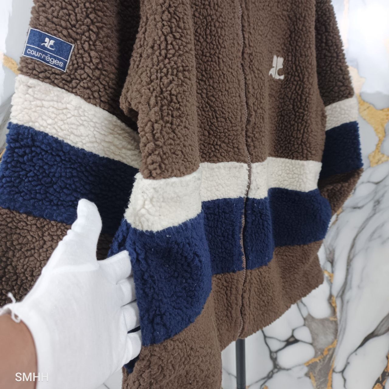 Courreges 🔥Rare Courrèges Sherpa Fleece - Embroidered Back Logo ( M ) Size US M / EU 48-50 / 2 - 13 Thumbnail