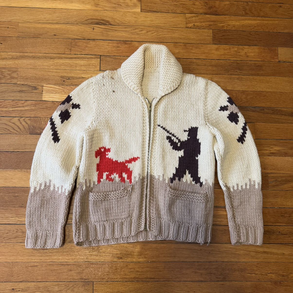 Japanese Brand × Vintage Vintage Pheasant Hunter Hand Knit 