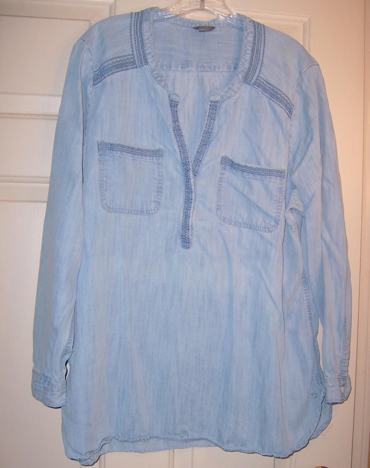 Eddie Bauer Eddie Bauer Tranquil Tencel Denim Women's Popover Tunic 2X Size XXL / US 16-18 / IT 52-54 - 2 Thumbnail