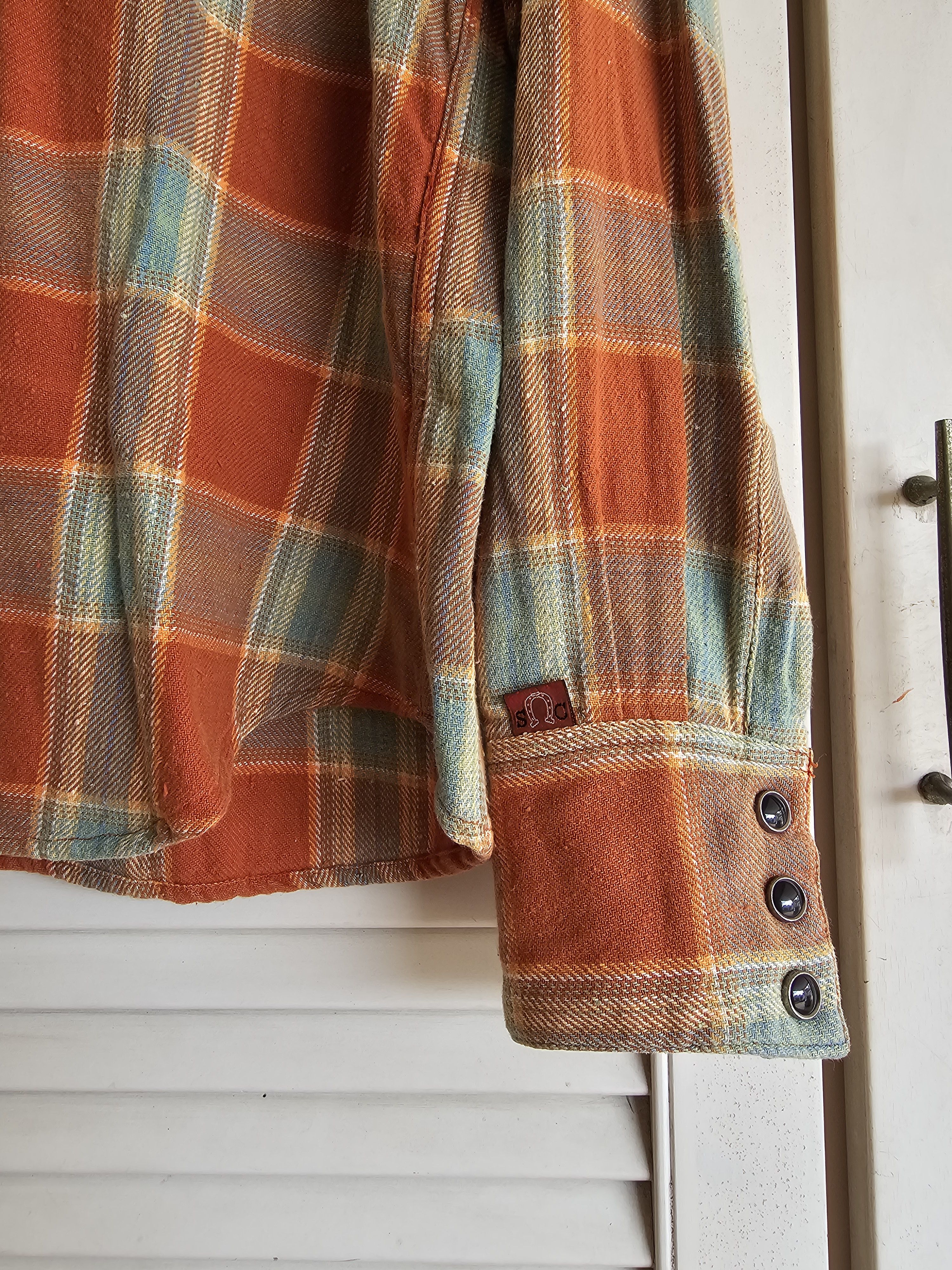 Sugar Cane Sugar Cane Long Sleeve Flannel Orange Brown Size US S / EU 44-46 / 1 - 6 Thumbnail