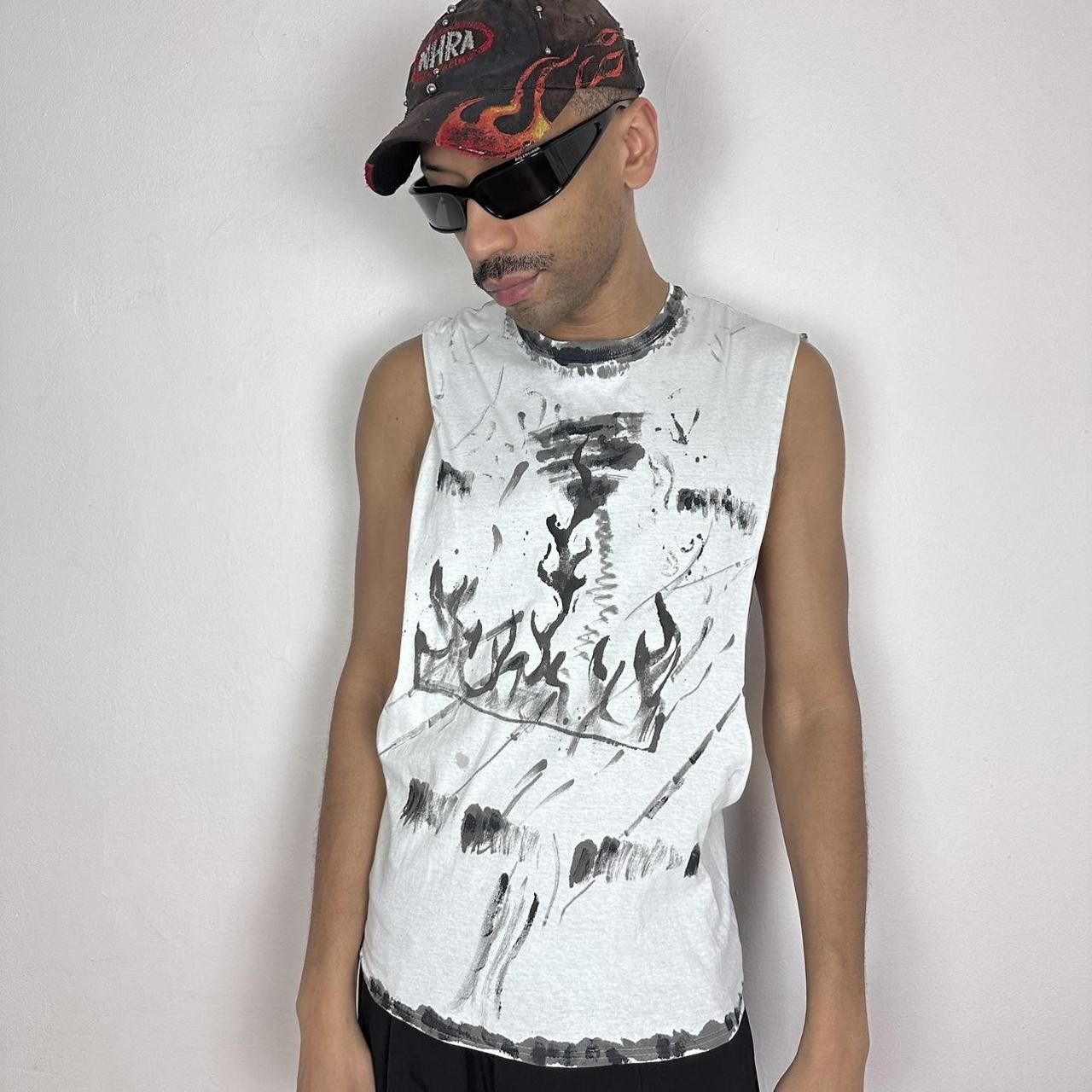 Hanes ASTROBOI* x Hanes White & Black Muscle Tank - Medium Size US M / EU 48-50 / 2 - 2 Thumbnail