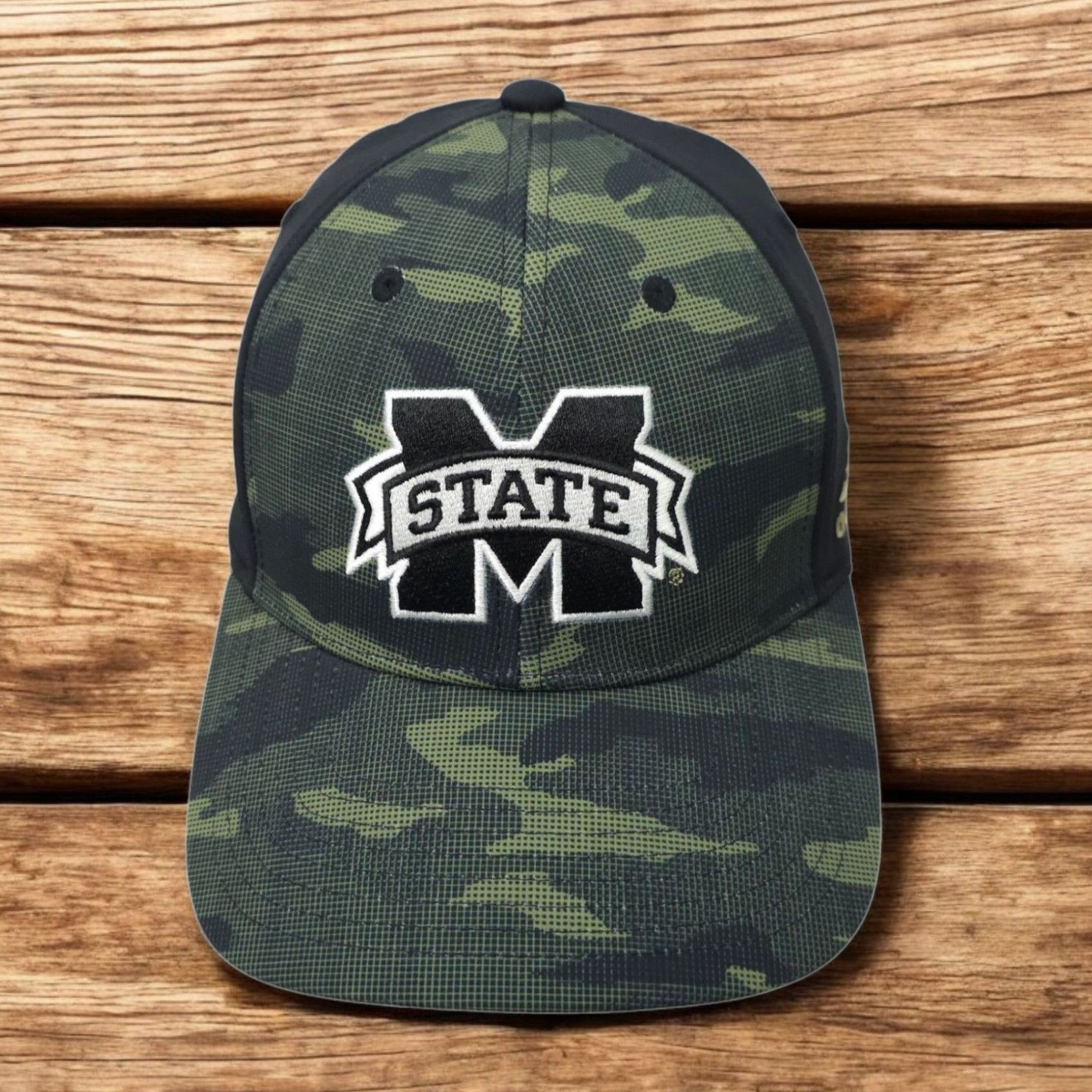 Adidas MS State Bulldogs A-Flex S/M Camo Front Cap Trucker Logo Size ONE SIZE - 1 Thumbnail