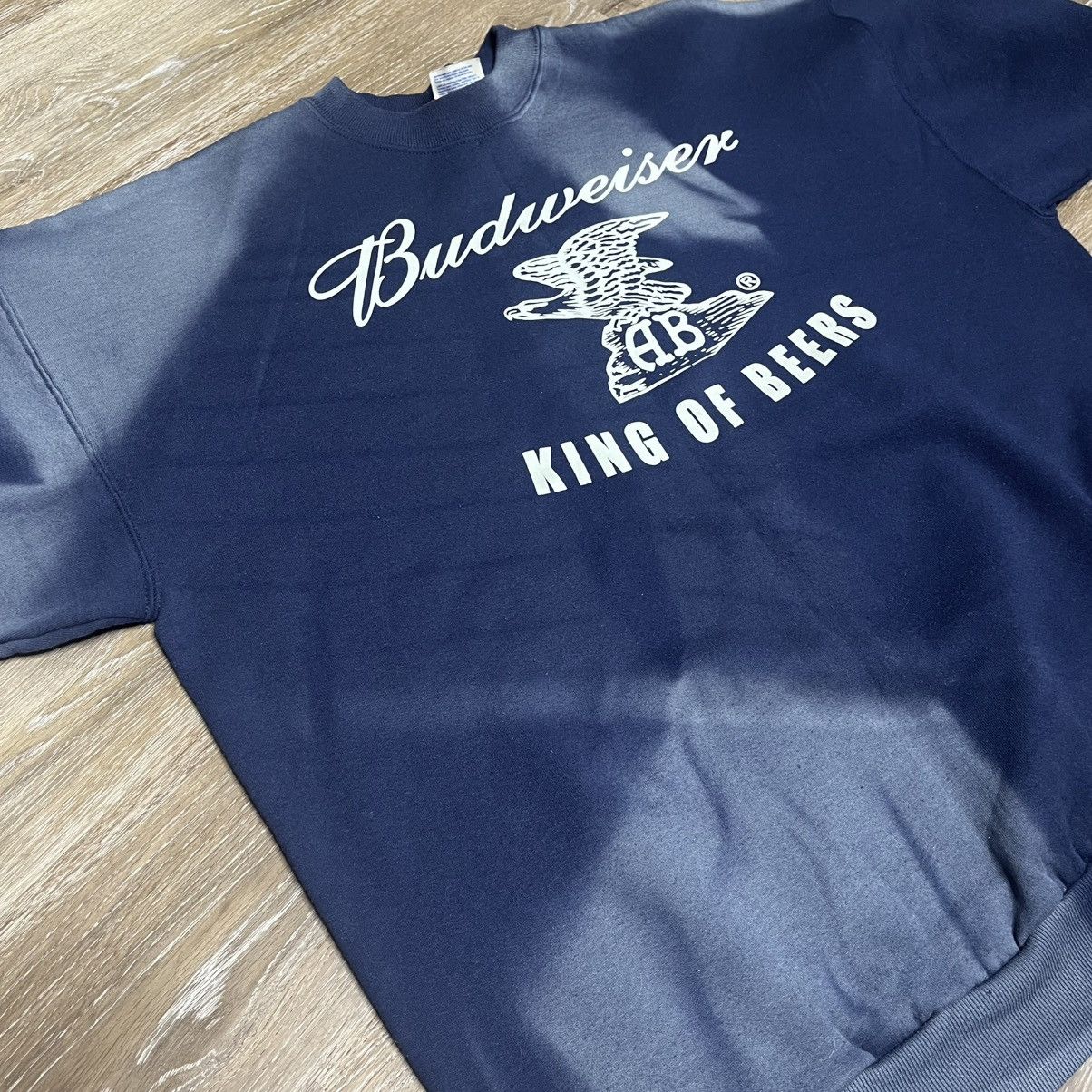 Budweiser × Vintage thrashed 90s budweiser king of beers sweatshirt Size US XL / EU 56 / 4 - 4 Thumbnail