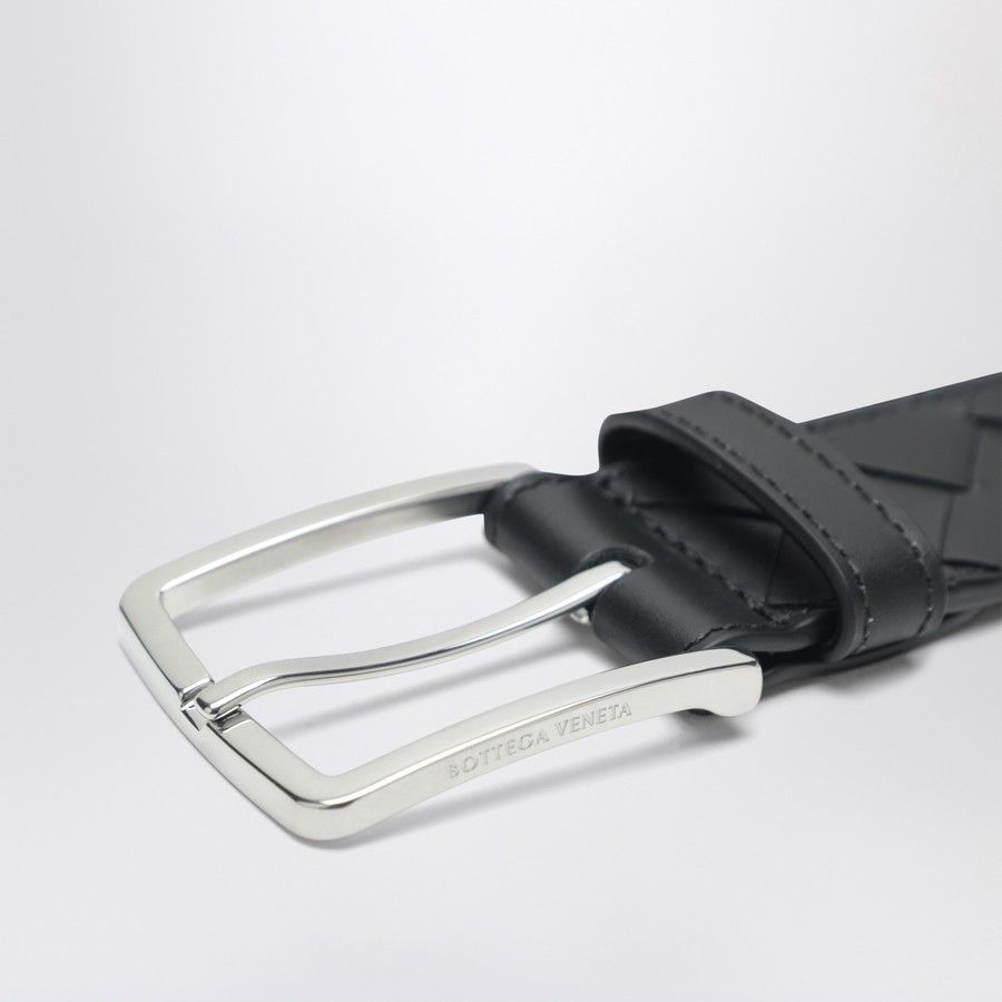 Bottega Veneta o1d2blof0226 Size: 90 / Intrecciato Belt in Black Size 36 - 2 Thumbnail