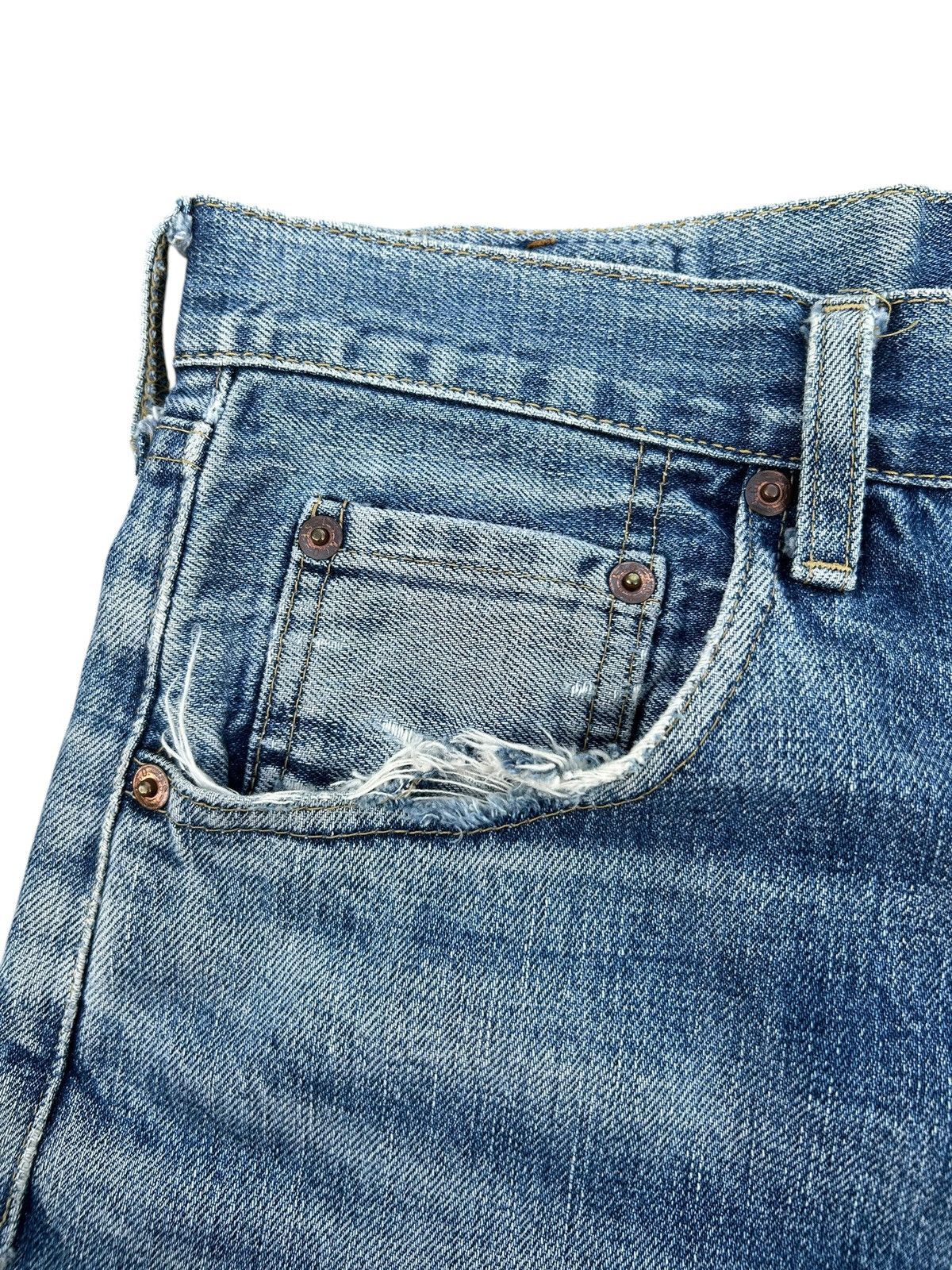 Kapital Vintage Levis Big E Selvedge Distressed Denim Jeans Size US 31 - 8 Thumbnail