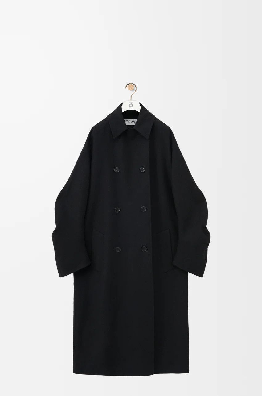 Loewe o1loc1c0525 Coat In Wool And Cashmere in Black Size XS / US 0-2 / IT 36-38 - 1 Thumbnail