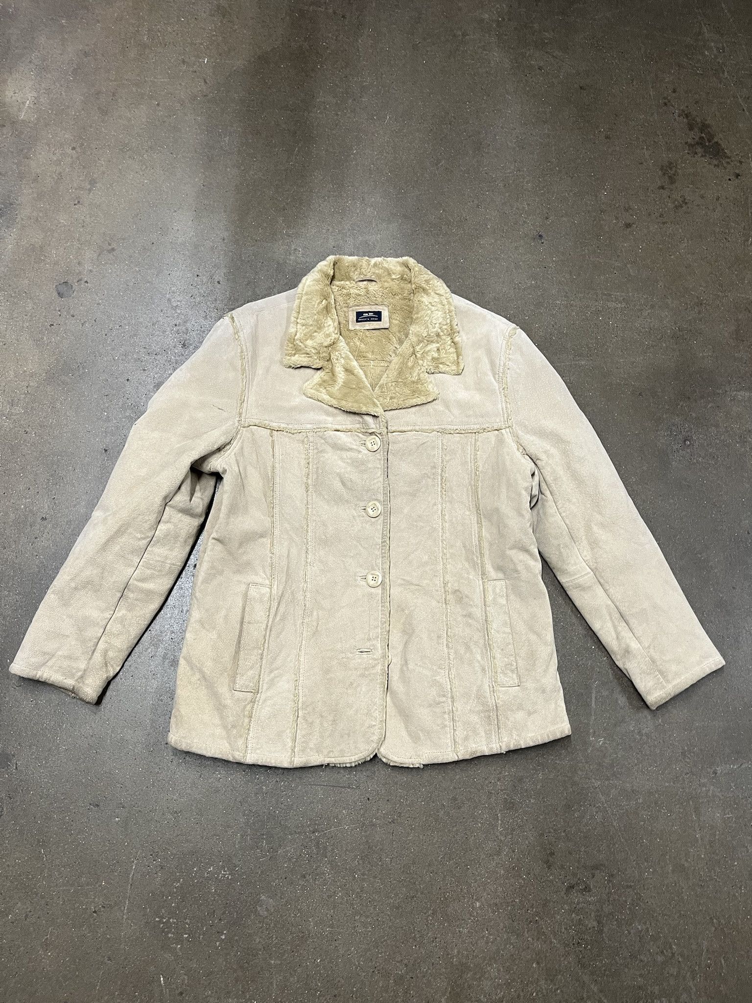 Leather × Vintage Vintage 2000s Fur Lined Suede Leather Jacket Size S Size US S / EU 44-46 / 1 - 1 Thumbnail