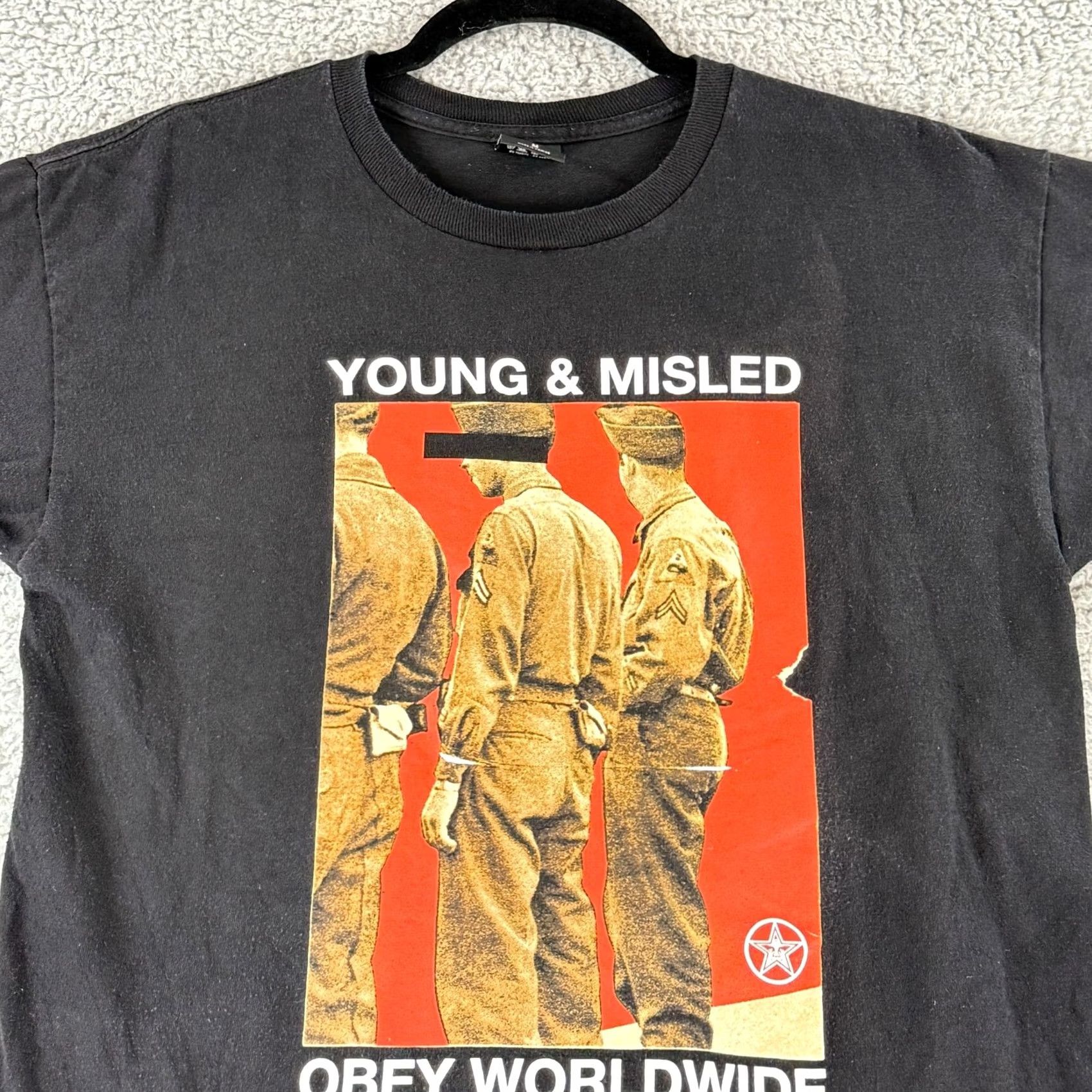 Obey OBEY Young & Misled T Shirt Mens M Black Graphic Knit Cotton Crew Neck Short Sleeve Skate Streetwear Casual Logo City Classic Designer Mens Size US M / EU 48-50 / 2 - 2 Thumbnail