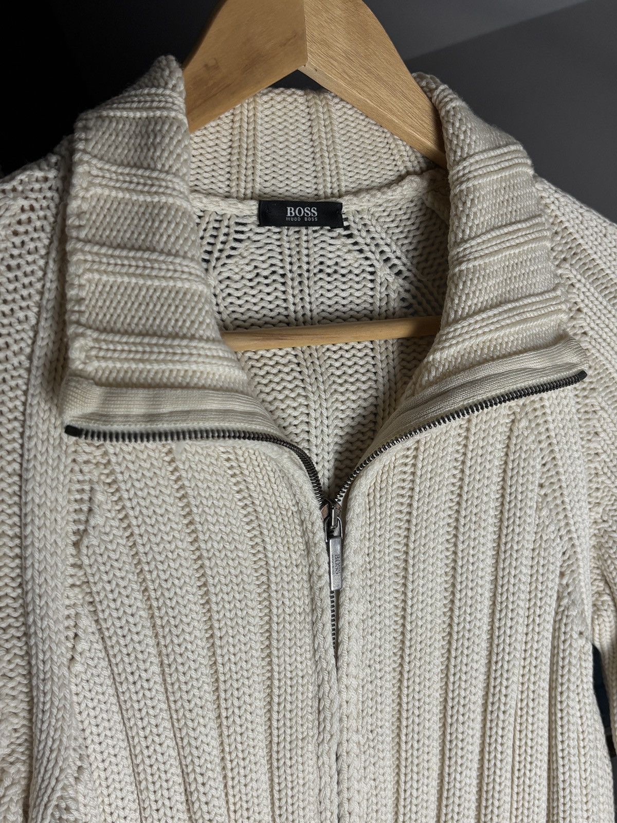 Hugo Boss Hugo Boss Vintage Knit Zip Up Sweater Size L / US 10 / IT 46 - 3 Thumbnail