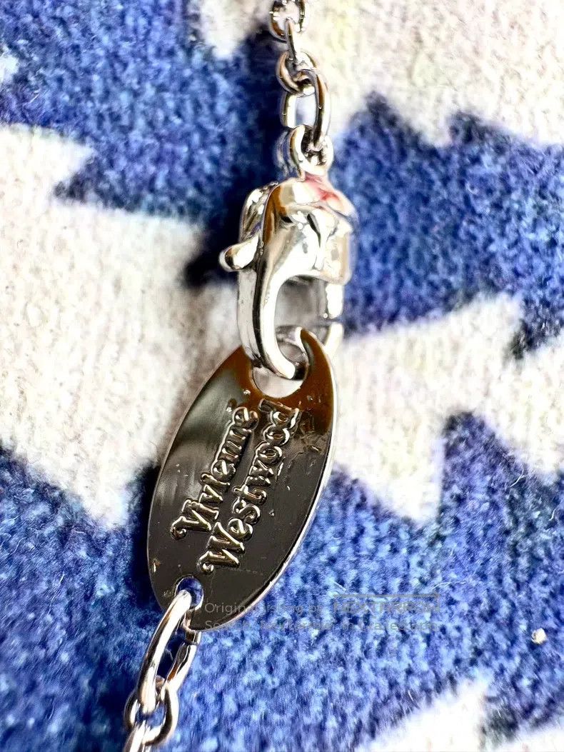 Vivienne Westwood Vivienne Westwood Vintage Silver Small Saturn Necklace Size ONE SIZE - 5 Thumbnail