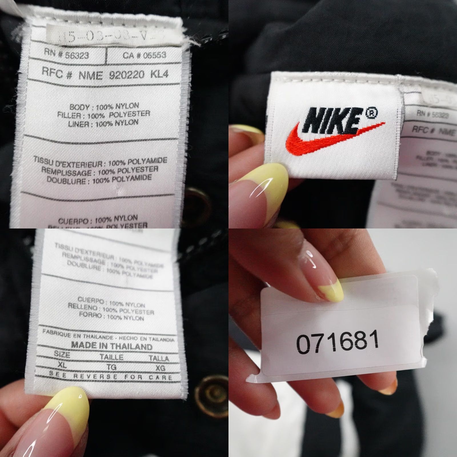 Nike Nike Parka Jacket Mens XL Black White Colorblock Insulated Quilted Full Zip Hooded Coat Size US XL / EU 56 / 4 - 8 Thumbnail