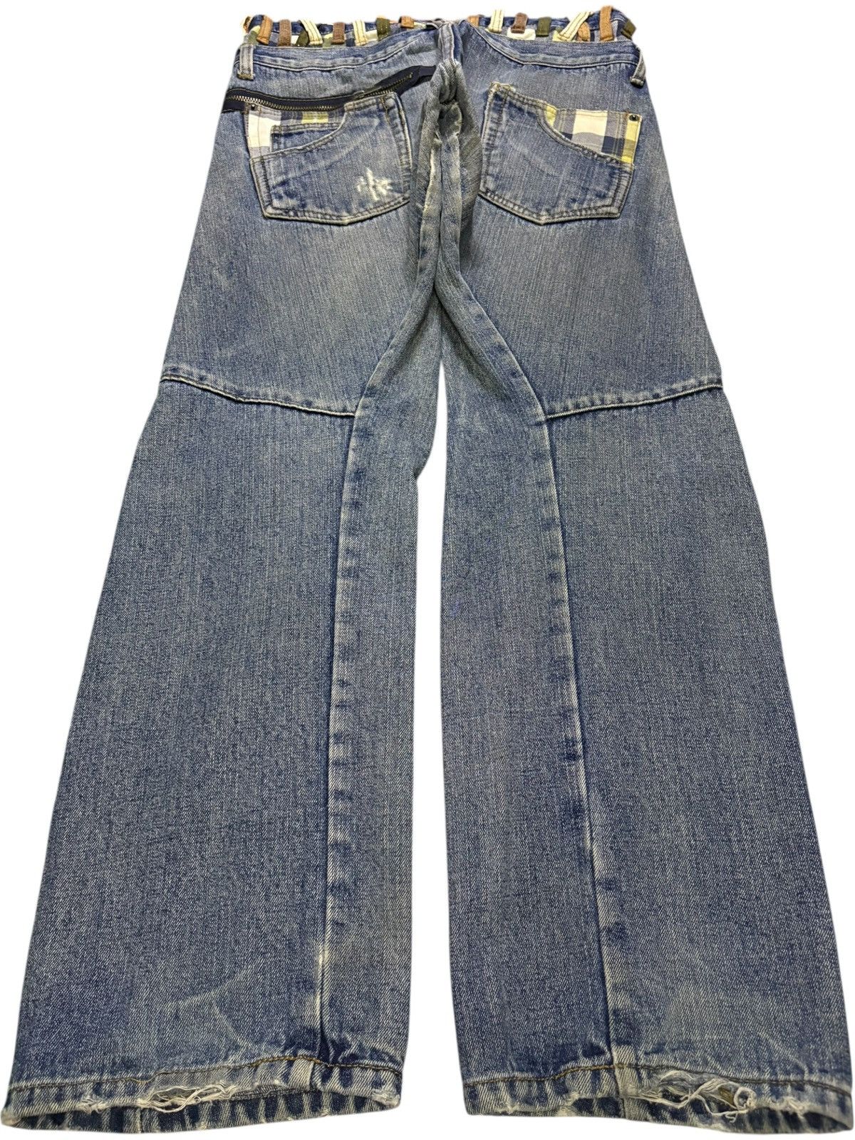 Japanese Brand Vintage Breathmint Double Waist Mud Wash Loose Jeans Size US 32 / EU 48 - 2 Thumbnail