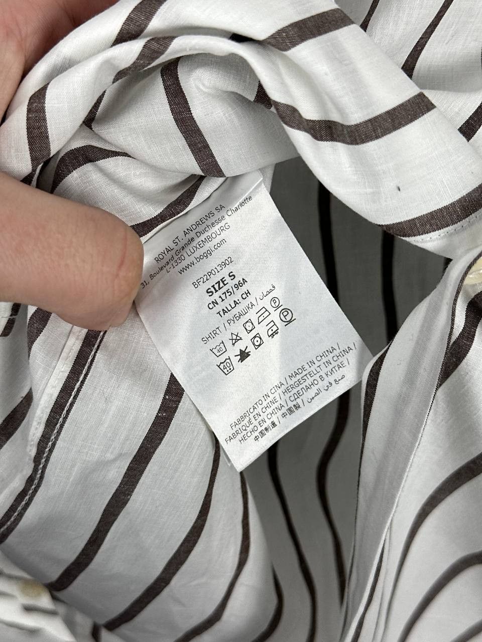 Boggi Boggi Milano Luxury Striped Long Sleeve Shirt Size US S / EU 44-46 / 1 - 10 Thumbnail