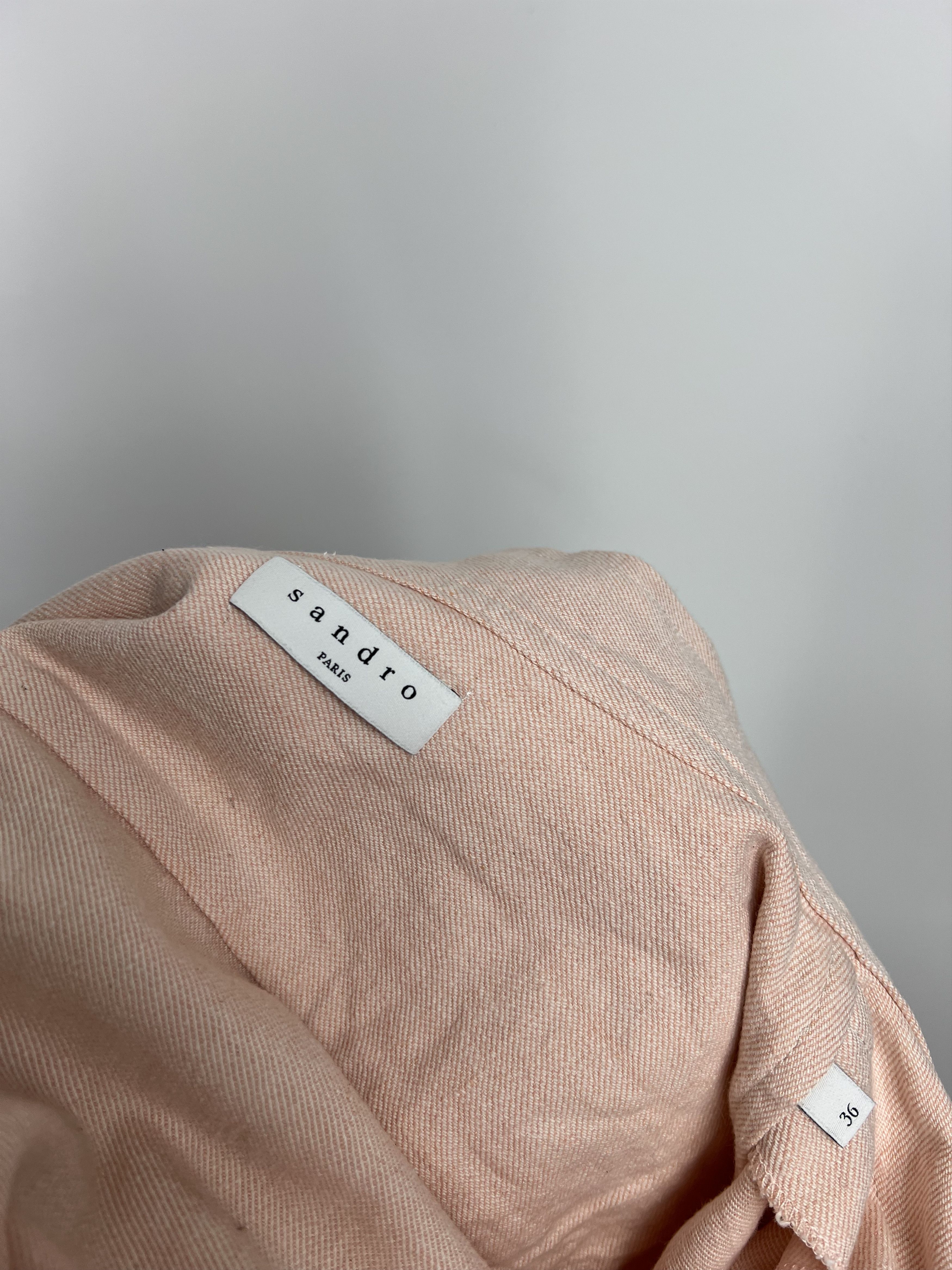 Sandro Sandro Light Pink Cotton Linen Belted Jumpsuit Size 36 Size 27" / US 4 / IT 40 - 16 Thumbnail