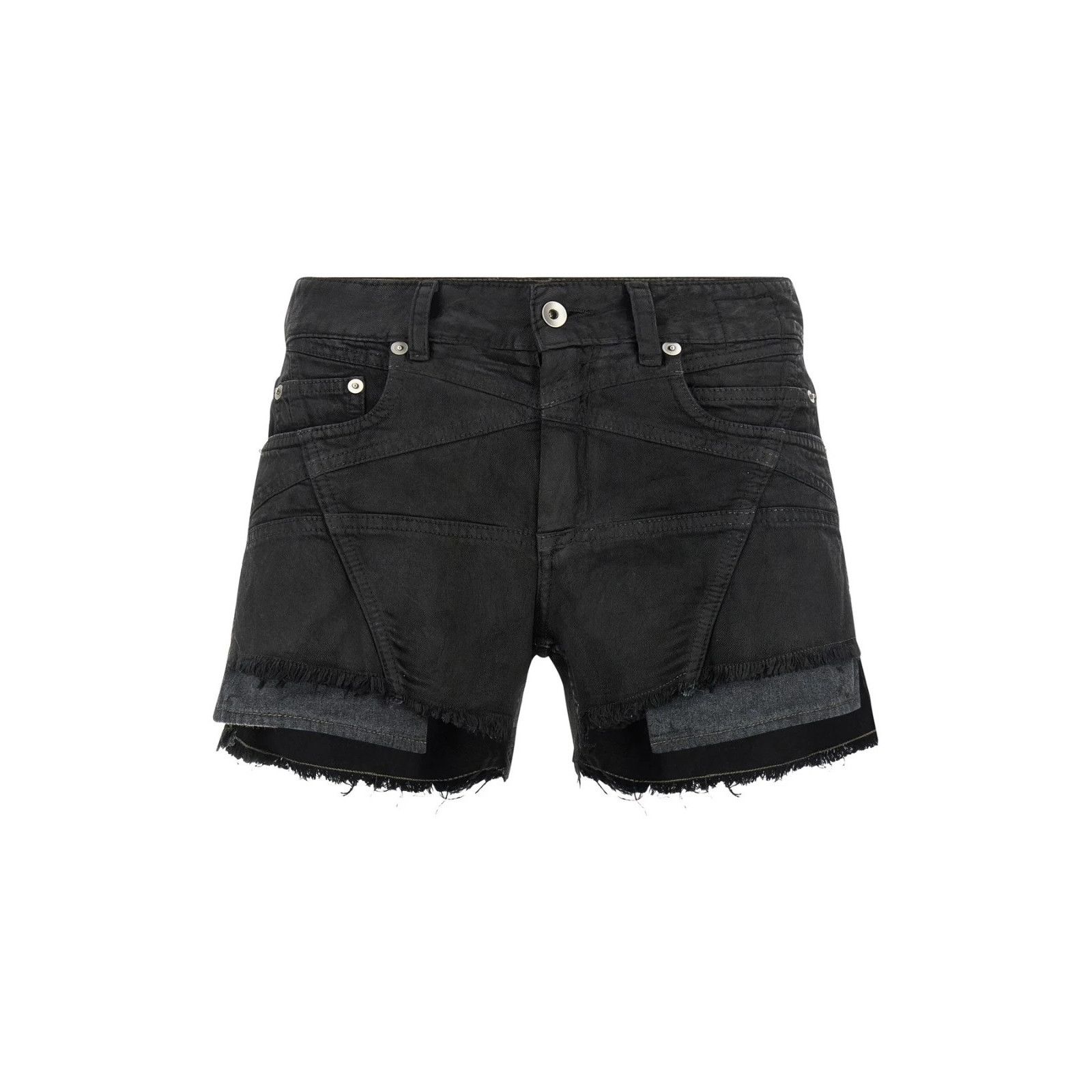 RICK OWENS DRKSHDW Lana Cut Off Black Cotton Shorts New & Au