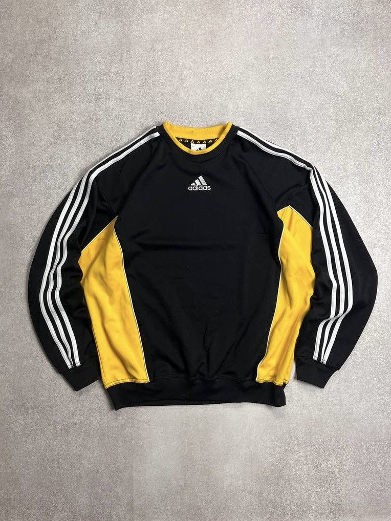 Vintage VINTAGE ADIDAS 3-STRIPED BOXY HEAVY COTTON SWEATSHIRT Y2K L Size US L / EU 52-54 / 3 - 1 Thumbnail