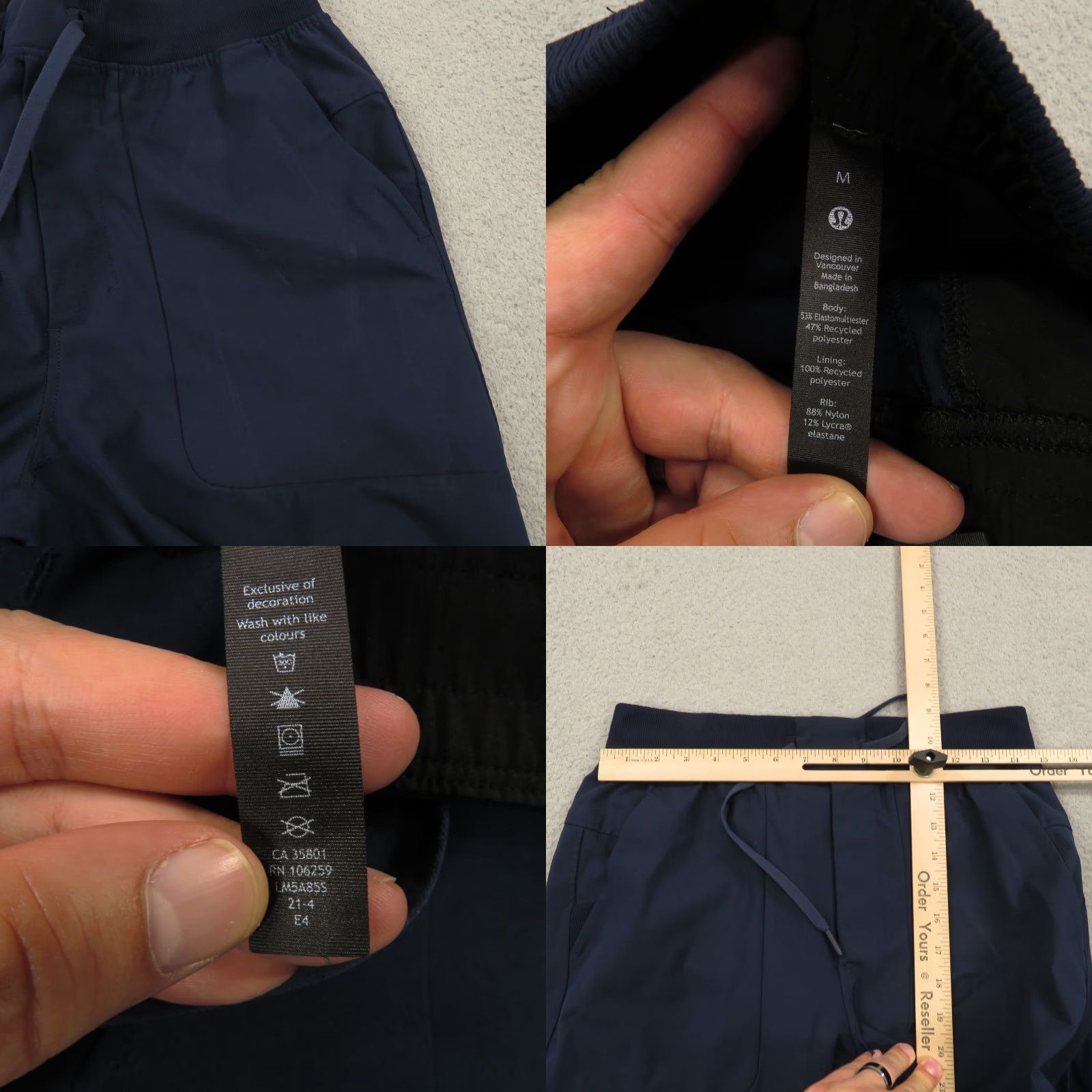Lululemon Lululemon ABC Jogger Mens Medium Warpstreme Navy Blue Tapered Joggers Pant 30x30 Size US 30 / EU 46 - 9 Thumbnail
