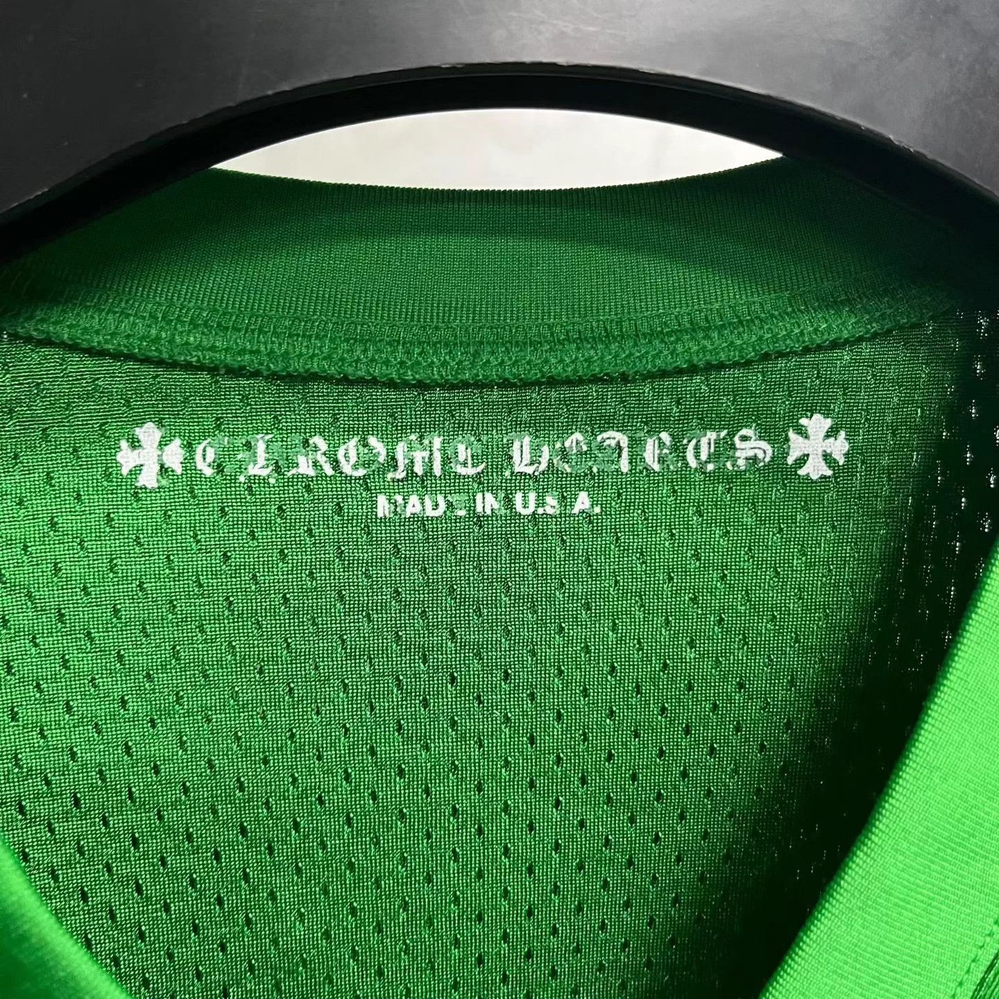 Chrome Hearts Chrome Hearts Green Logo V-neck Short Sleeve Tee L Size US L / EU 52-54 / 3 - 3 Thumbnail