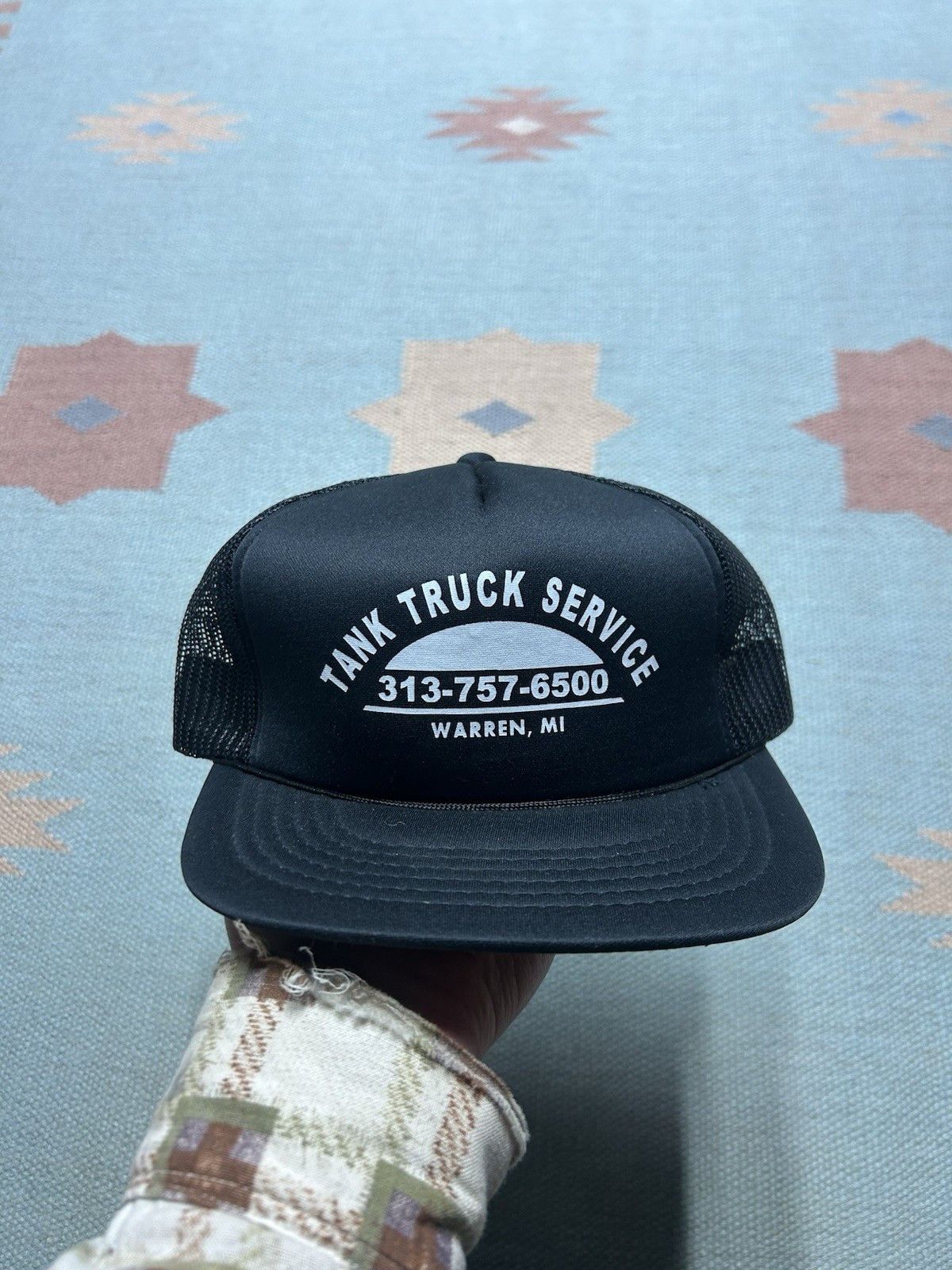 Vintage Vtg trucker hat tank truck service Michigan 313 adjustable Size ONE SIZE - 2 Thumbnail