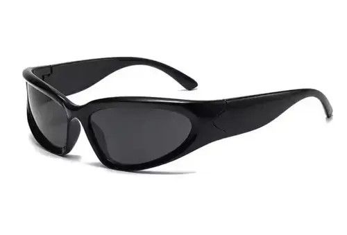 Japanese Brand Cyber Black Sunglasses Retro Punk Archive Cosplay Jewelry Size ONE SIZE - 2 Thumbnail