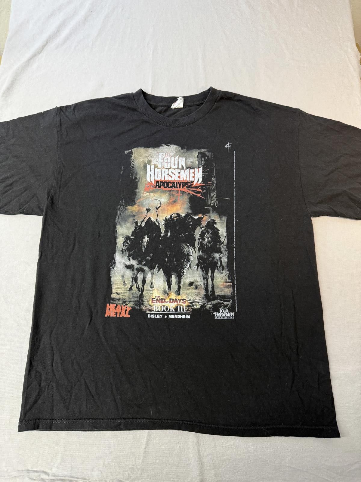 Designer Book T-shirt Four Horsemen of the Apocalypse End of Days -XL Size US XL / EU 56 / 4 - 1 Thumbnail