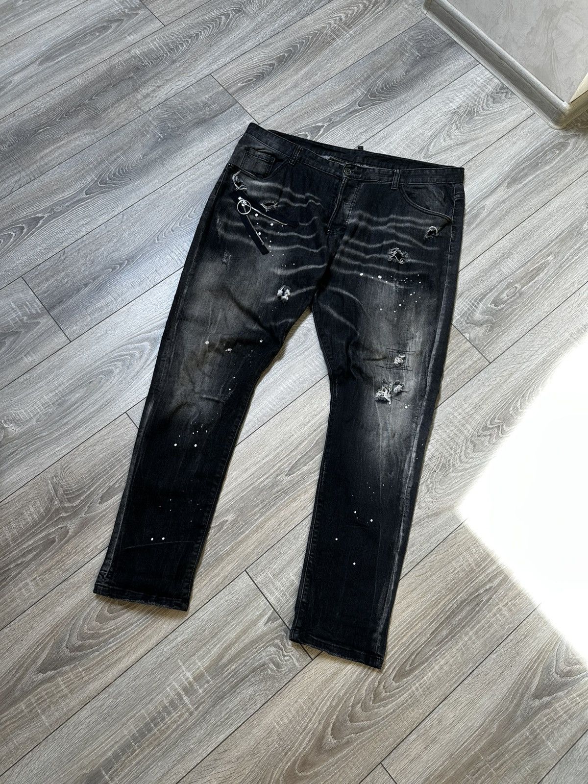 Rare Dsquared2 jeans Zipper Seditionaries Denim distressed