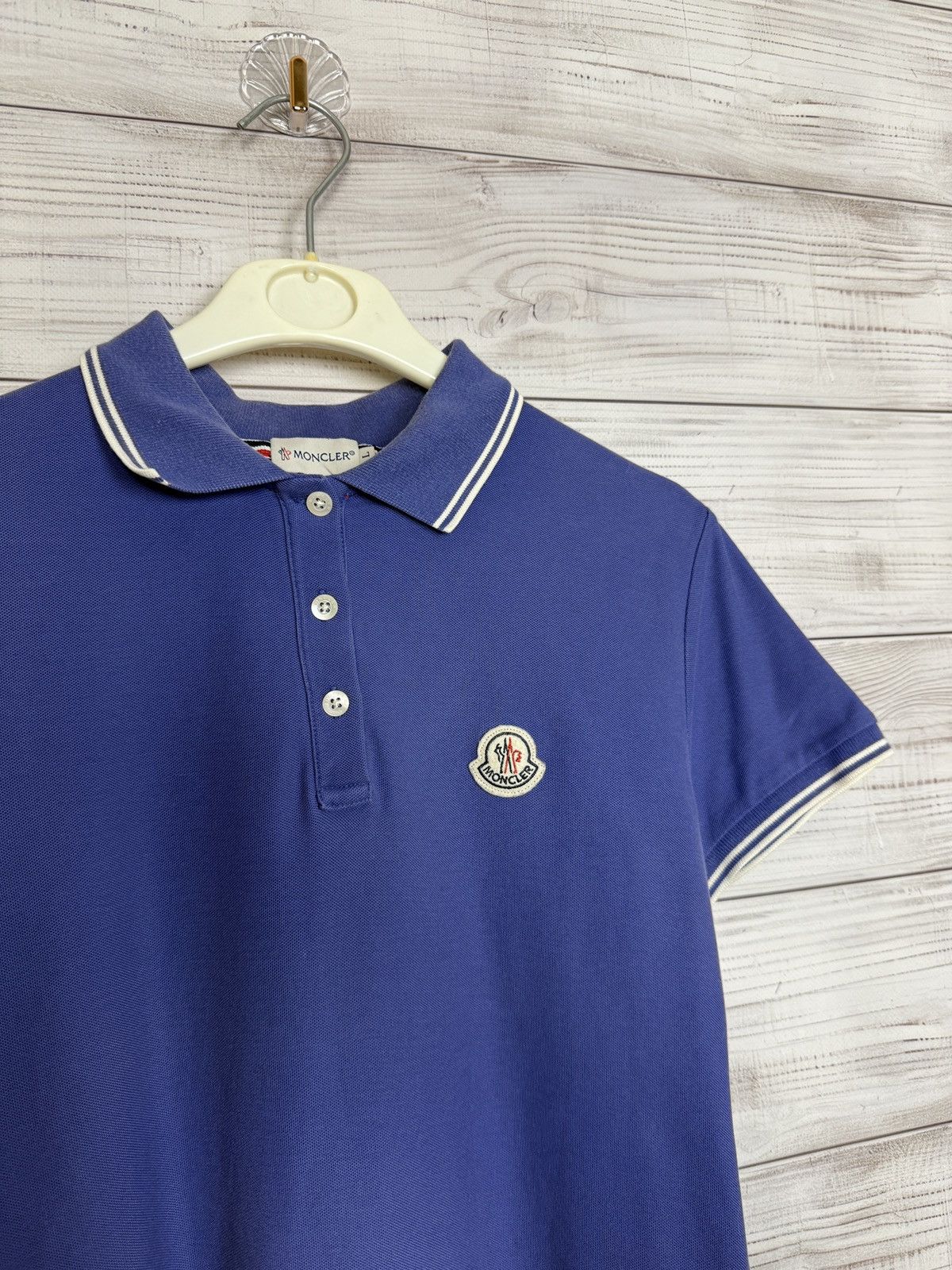 Moncler Moncler Tee Polo Luxury Shirt Size L / US 10 / IT 46 - 3 Thumbnail