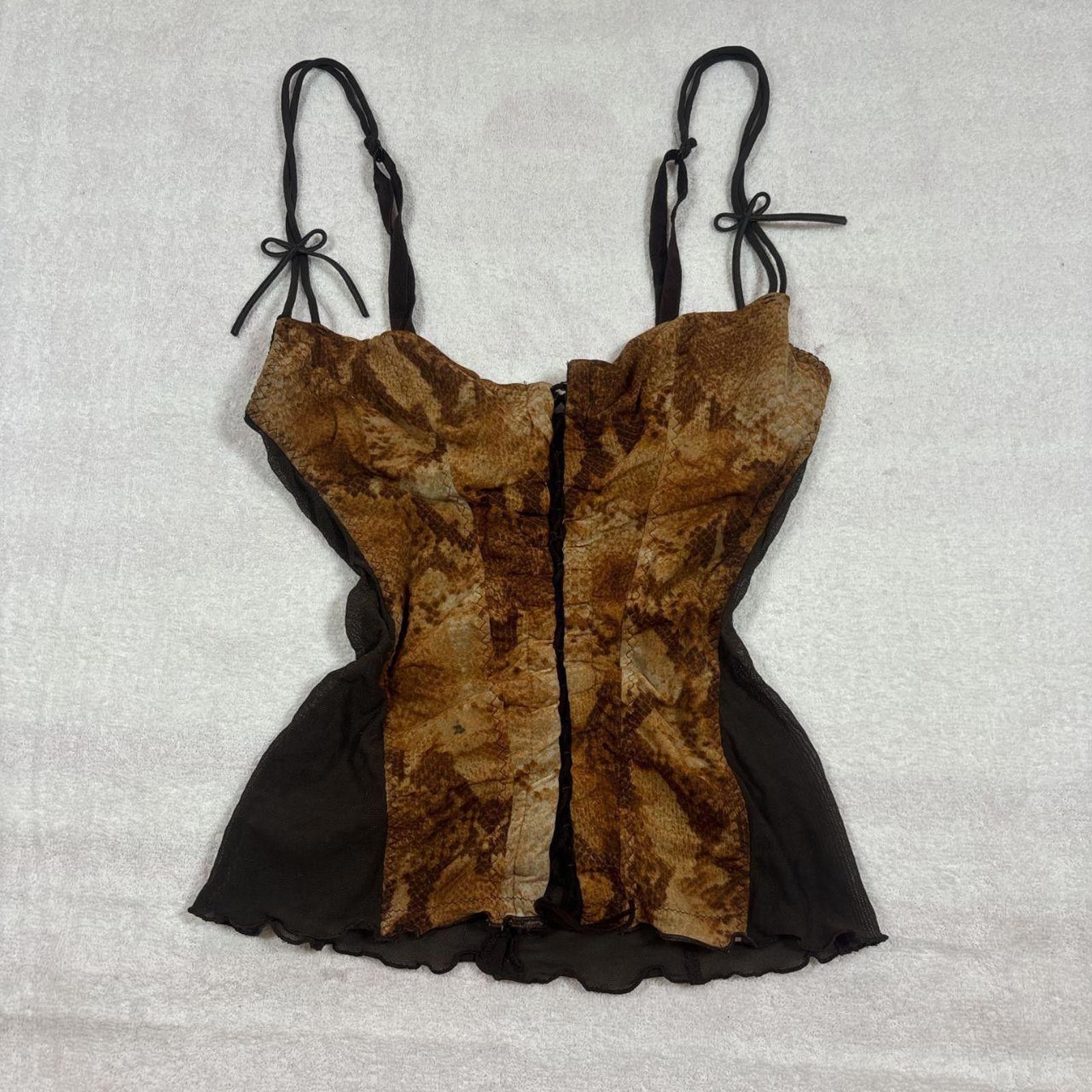 Other y2k vintage euro mesh corset top Size ONE SIZE - 2 Thumbnail
