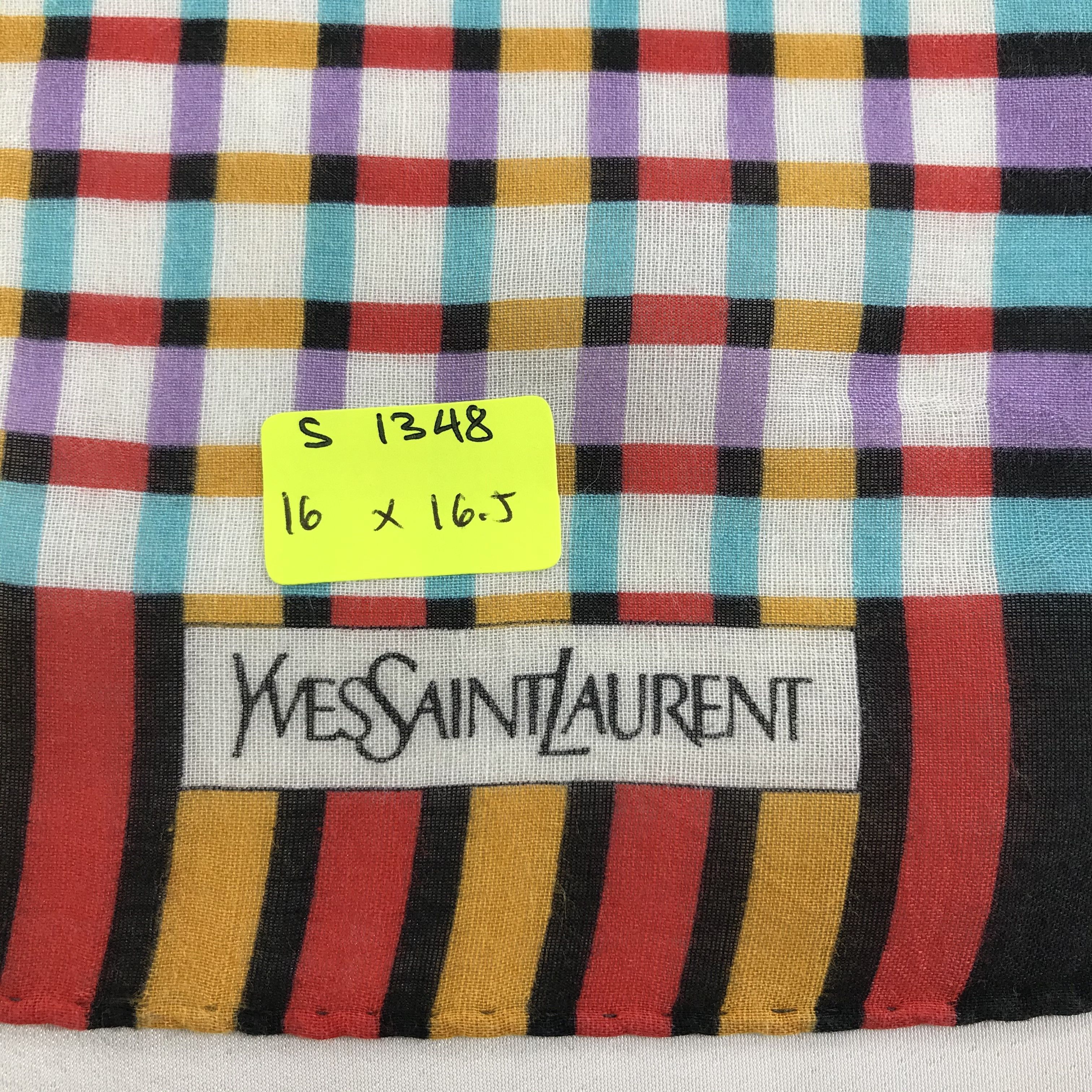 Vintage × Yves Saint Laurent Yves Saint Laurent Bandana / Handkerchief/Neckerchief -S1348 Size ONE SIZE - 5 Thumbnail