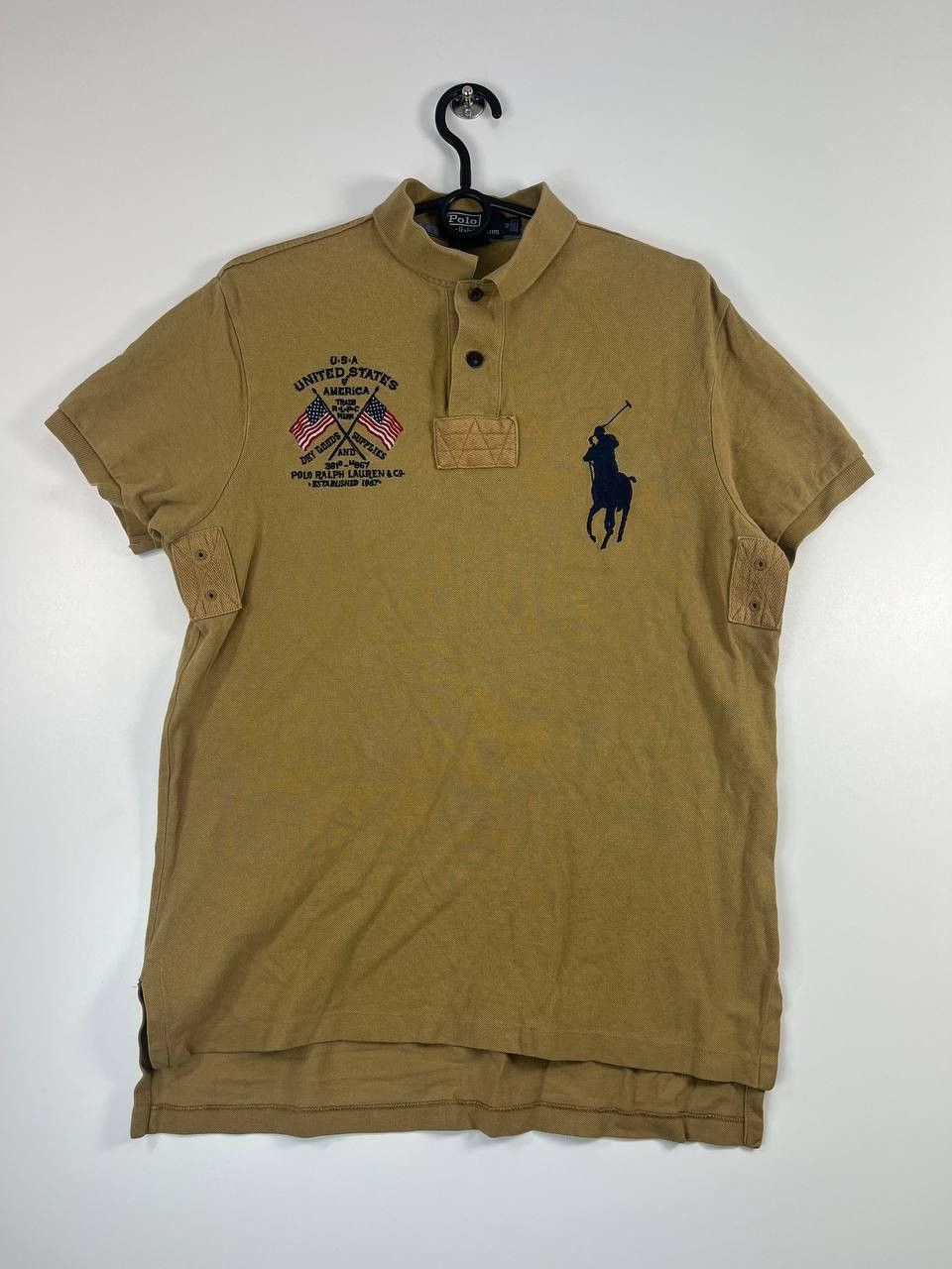 Polo Ralph Lauren Vintage Polo Ralph Lauren USA Flag Embroidery Shirt Size M Size US M / EU 48-50 / 2 - 1 Thumbnail