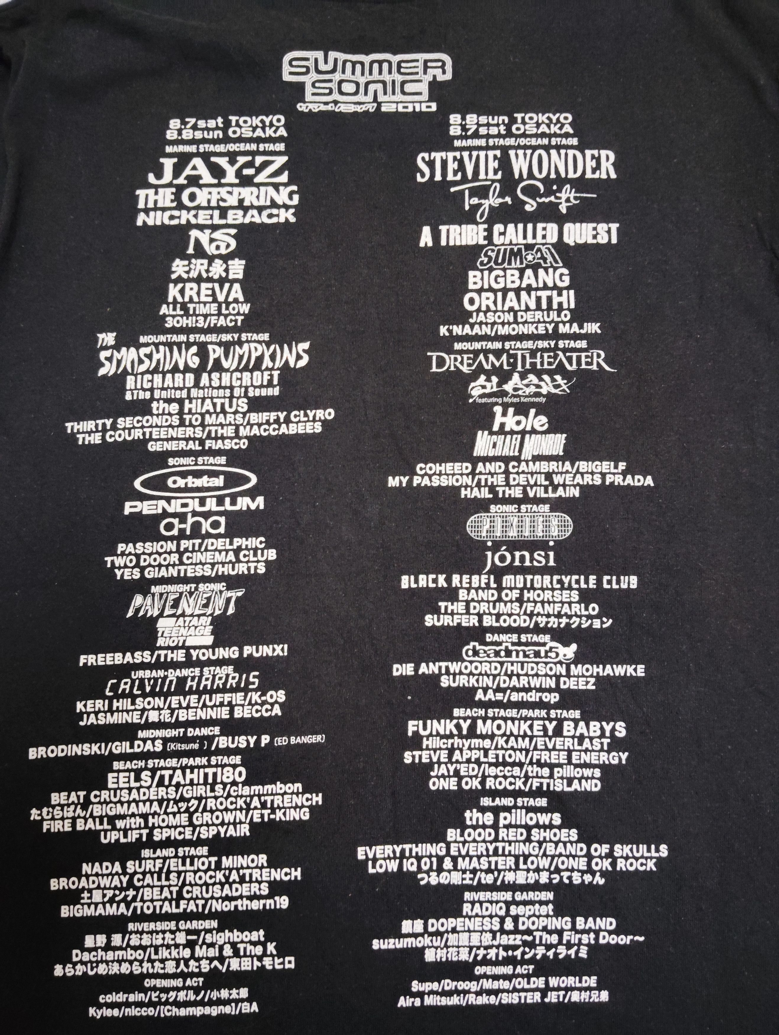Band Tees SUMMER SONIC 2010 EVENT T-SHIRT Size US L / EU 52-54 / 3 - 4 Thumbnail