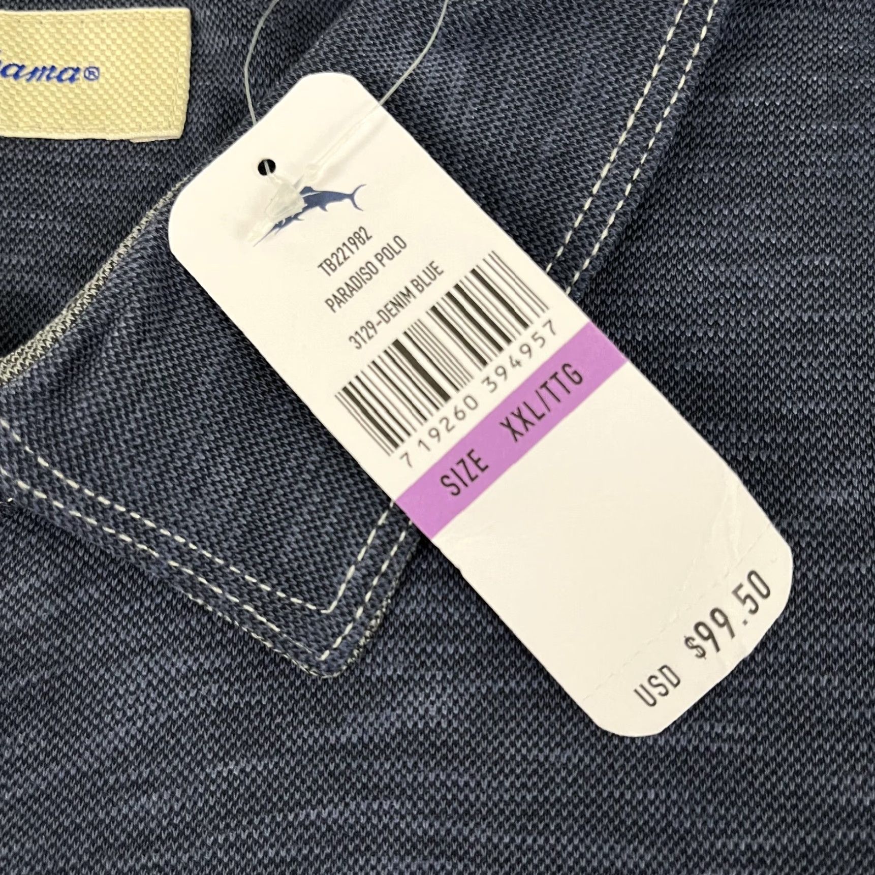 Tommy Bahama **Tommy Bahama Mens 2XL Blue Denim Polo Shirt NEW** User: **Tommy Bahama Mens 2XL Blue Denim Polo Shirt NEW** Size US XXL / EU 58 / 5 - 5 Thumbnail