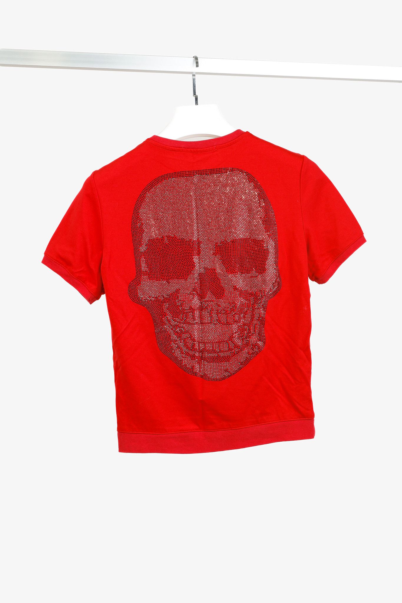 Philipp Plein Philipp Plein Red Patch Rhinestone-Skull Tee Size US XS / EU 42 / 0 - 2 Thumbnail