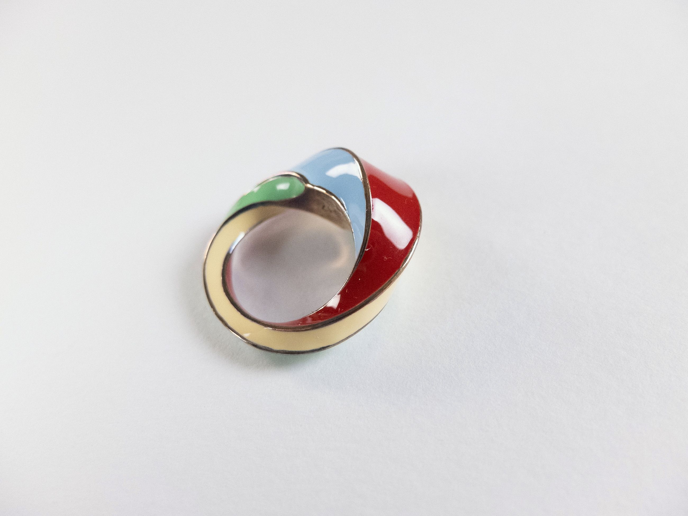 Bottega Veneta BOTTEGA VENETA Essentials Twist triangle silver ring 8 / 17 Size ONE SIZE - 4 Thumbnail