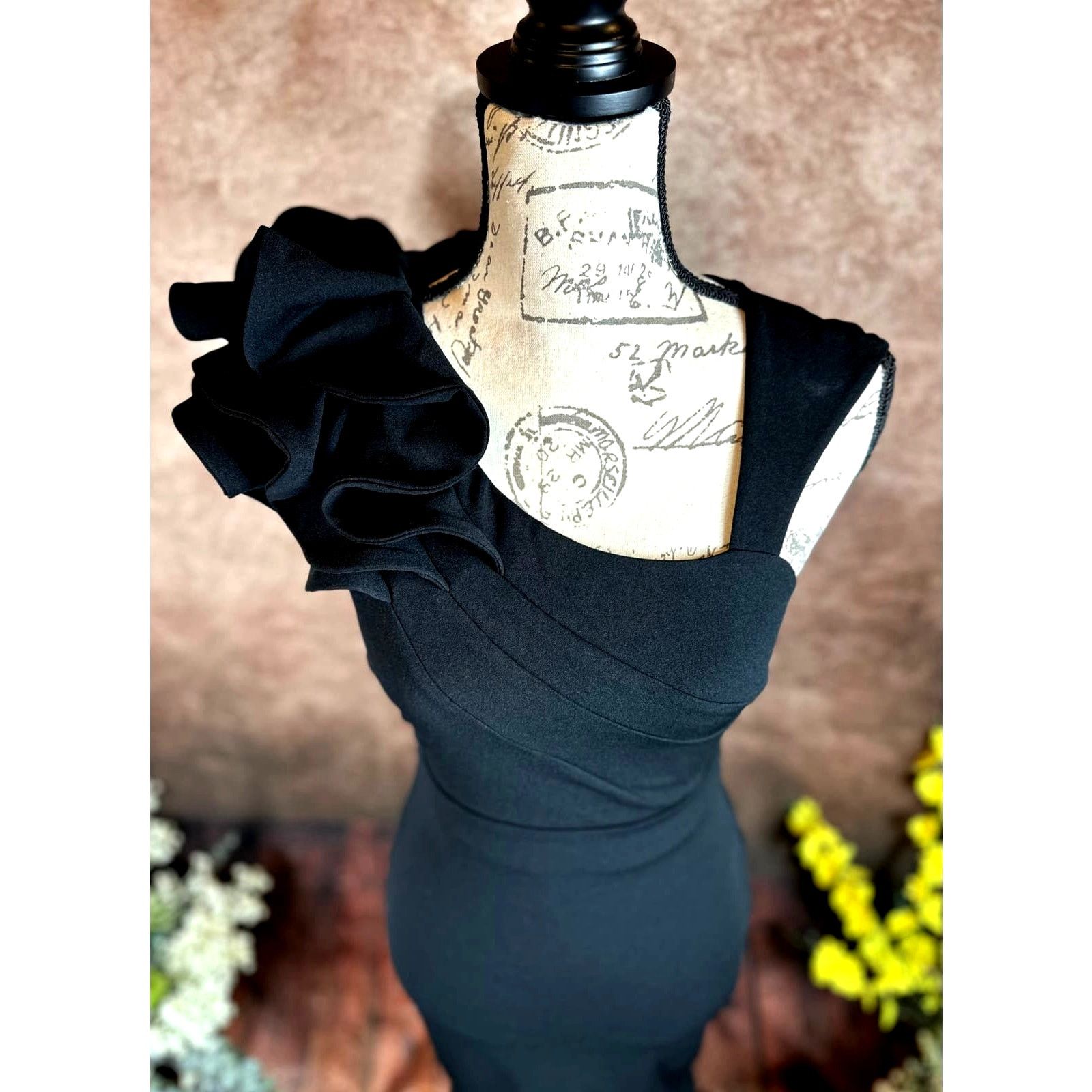 Other LuLu's Lucette Black Sleeveless Ruffled Mermaid Gown XS Size XS / US 0-2 / IT 36-38 - 9 Thumbnail