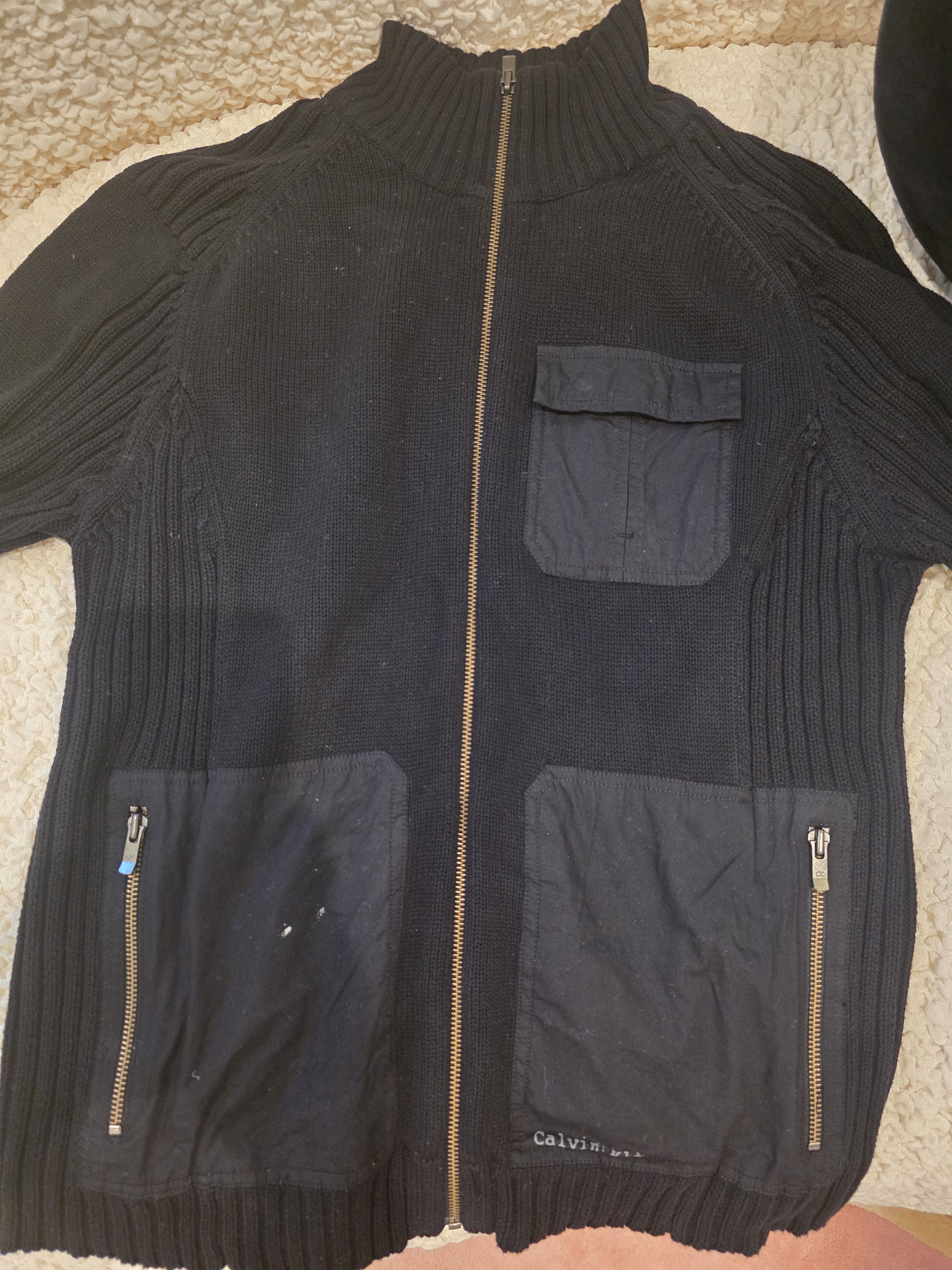 Calvin Klein Zipper cotton sweater Size US M / EU 48-50 / 2 - 2 Thumbnail