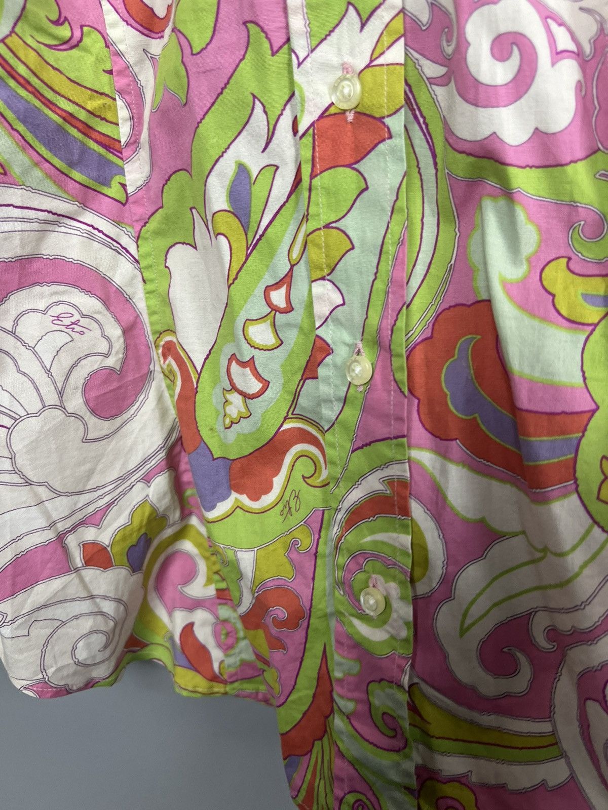 Etro Etro 46 Blouse Shirt Top Neutral Paisley floral print Size L / US 10 / IT 46 - 8 Thumbnail
