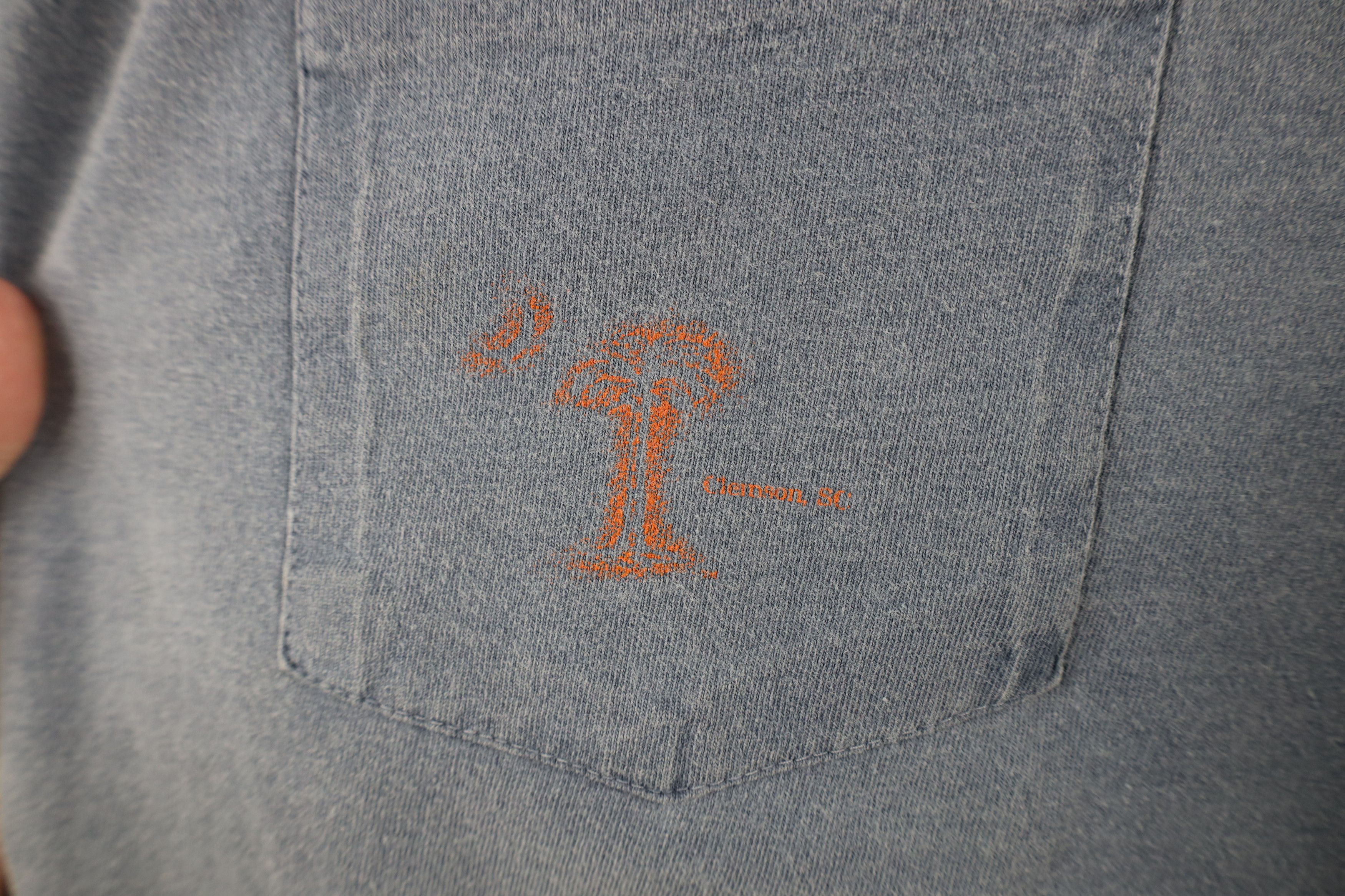 Vintage Vintage 90s Clemson Carolina Long Sleeve T-Shirt Blue USA Size US XL / EU 56 / 4 - 4 Thumbnail