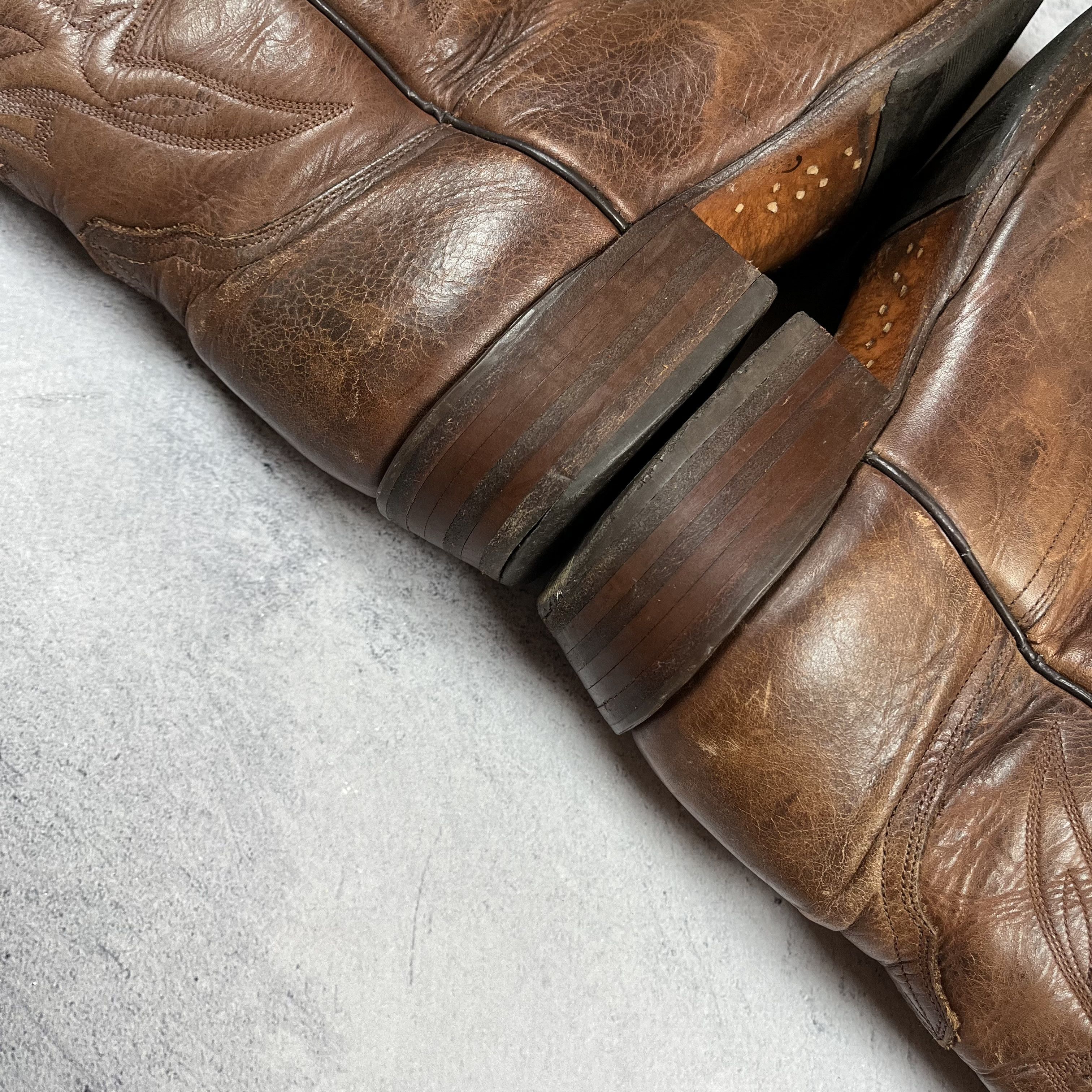 Buffalo London Vintage Buffalo Western Brown Leather Cowboy Boots 90’s Size US 9 / IT 39 - 13 Thumbnail