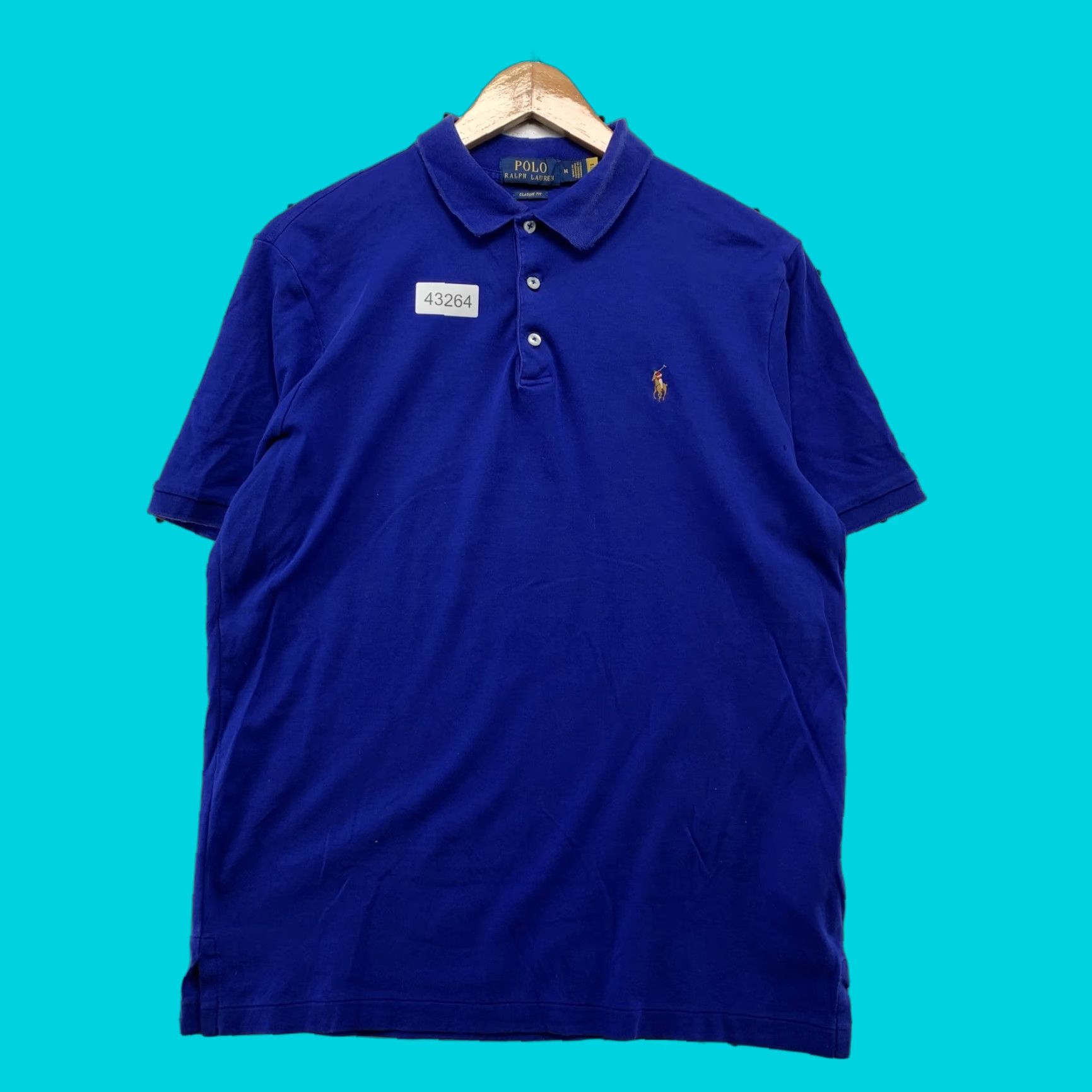 Polo Ralph Lauren Polo Ralph Lauren Short Sleeve Polo Shirt Mens Medium Blue Preppy Casual Golf Size US M / EU 48-50 / 2 - 1 Thumbnail
