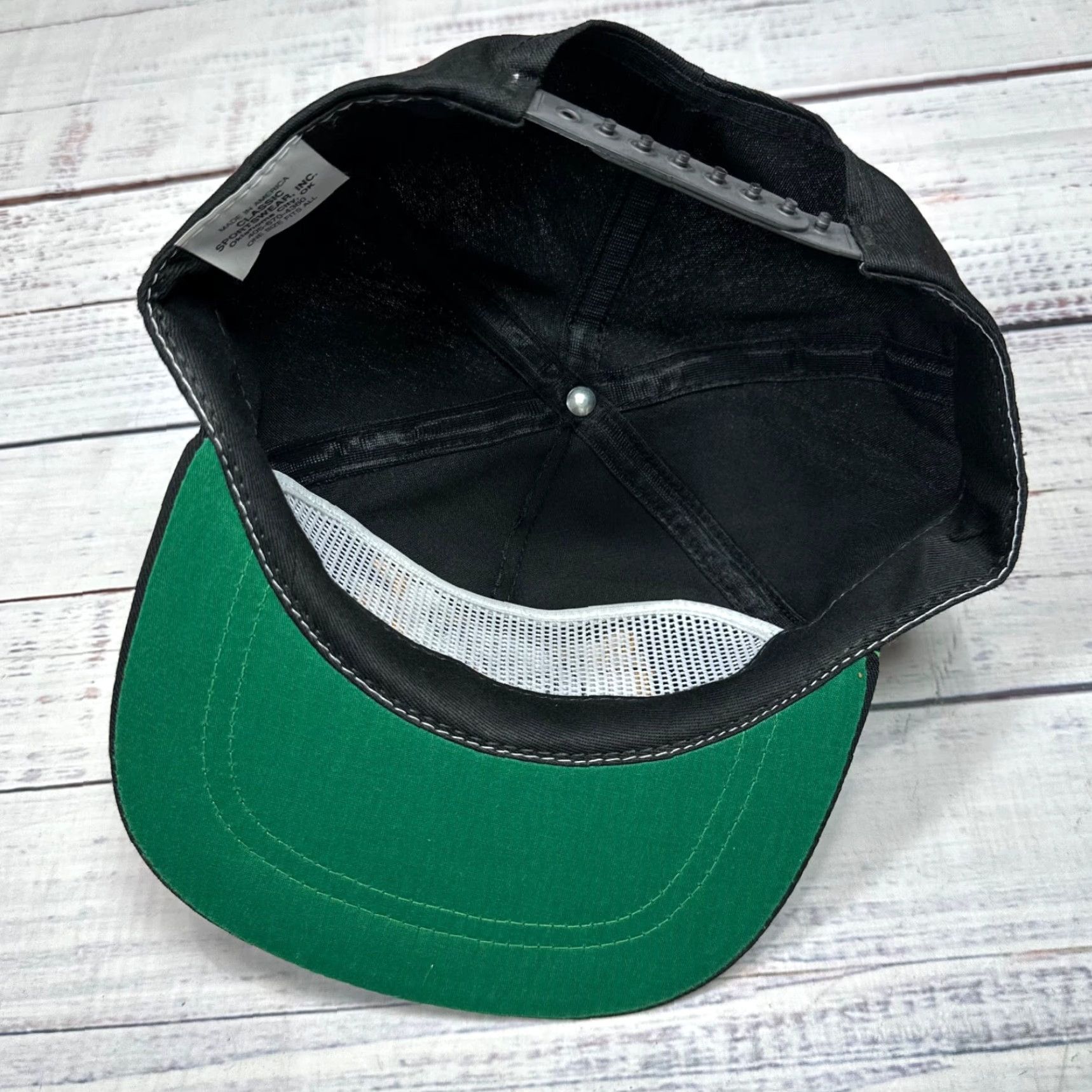Vintage VINTAGE USAF SUP POL 92nd Supply Squadron Black Snapback Hat Men One Size Black Snapback Baseball Cap Size ONE SIZE - 7 Thumbnail