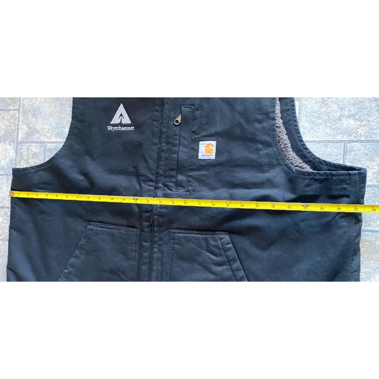 Carhartt Carhartt Vest XL Men Black Embroidered Sherpa Loose Fit 0V4277-M Size US XL / EU 56 / 4 - 7 Thumbnail