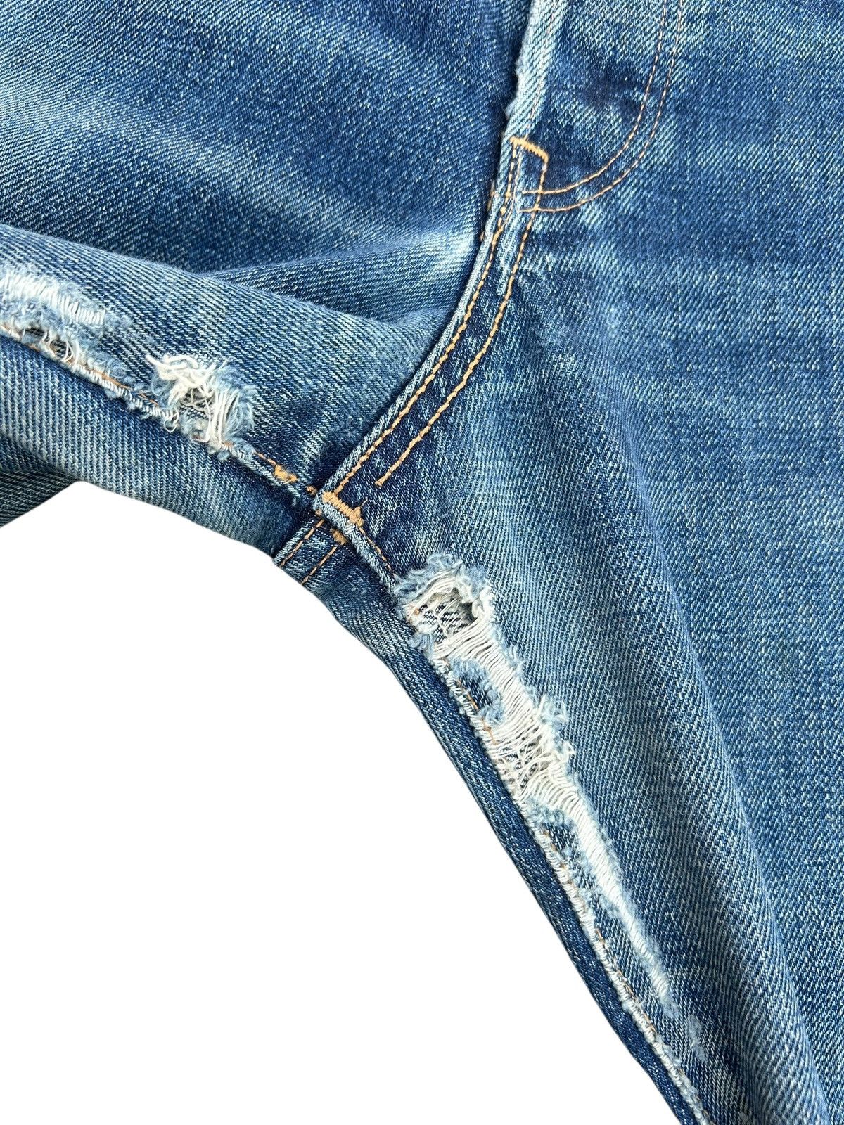 Kapital VINTAGE EDWIN 505XS SELVEDGE DISTRESSED DENIM JEANS Size US 30 / EU 46 - 12 Thumbnail